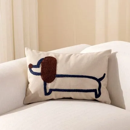 Luxury Embroidered Dachshund Pillow Cases