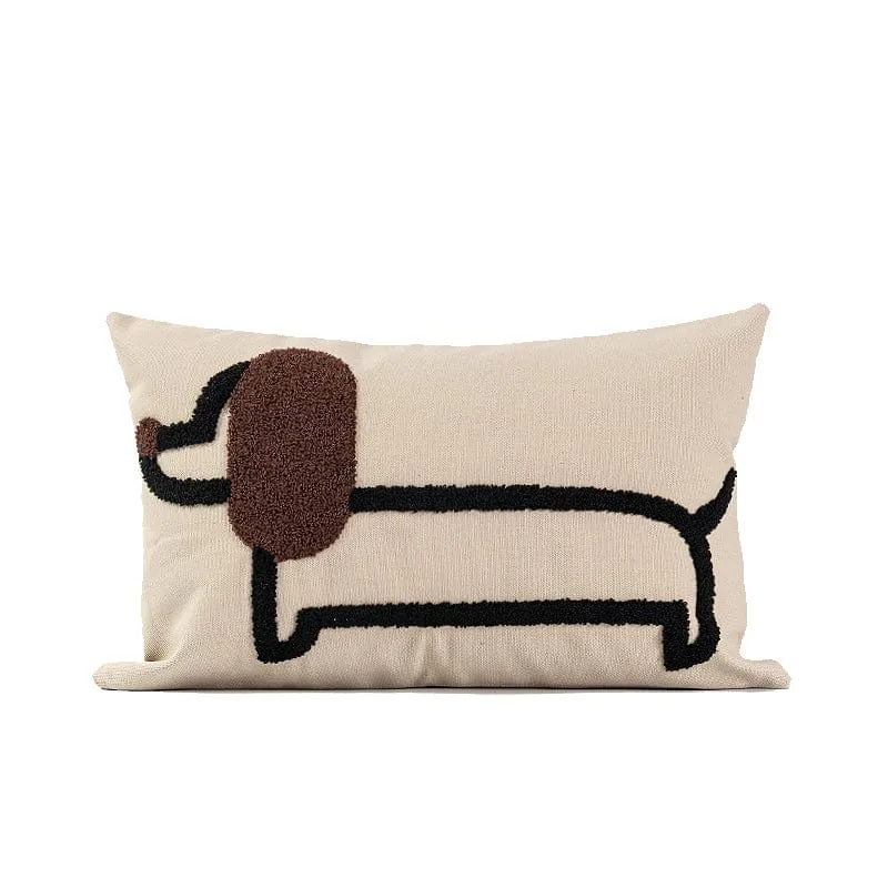 Luxury Embroidered Dachshund Pillow Cases