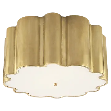 MARKOS GRANDE FLUSH MOUNT, NATURAL BRASS