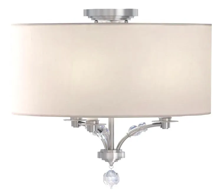 MIRAGE 3 LIGHT CEILING MOUNT, POLISHED NICKEL