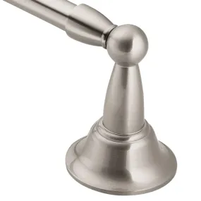 Moen DN6818BN Towel Bar, 18 in L Rod, Brass, Brushed Nickel, Surface Mounting :CD: QUANTITY: 1