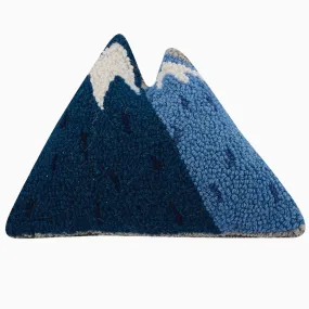 Mountains Shaped Wool Hooked Pillow