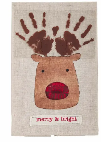 MP Handprint Towel-Reind/Santa