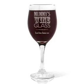 Mummy's Wine Glass Wine Glass