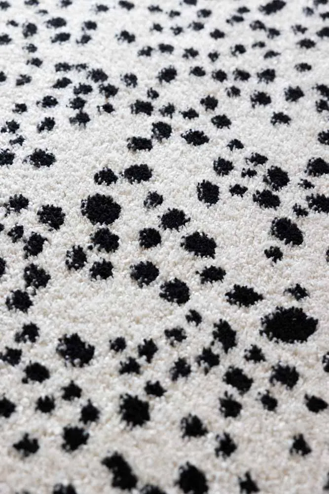 Muse Monochrome Dalmatian Spot Rug - 2 Sizes Available