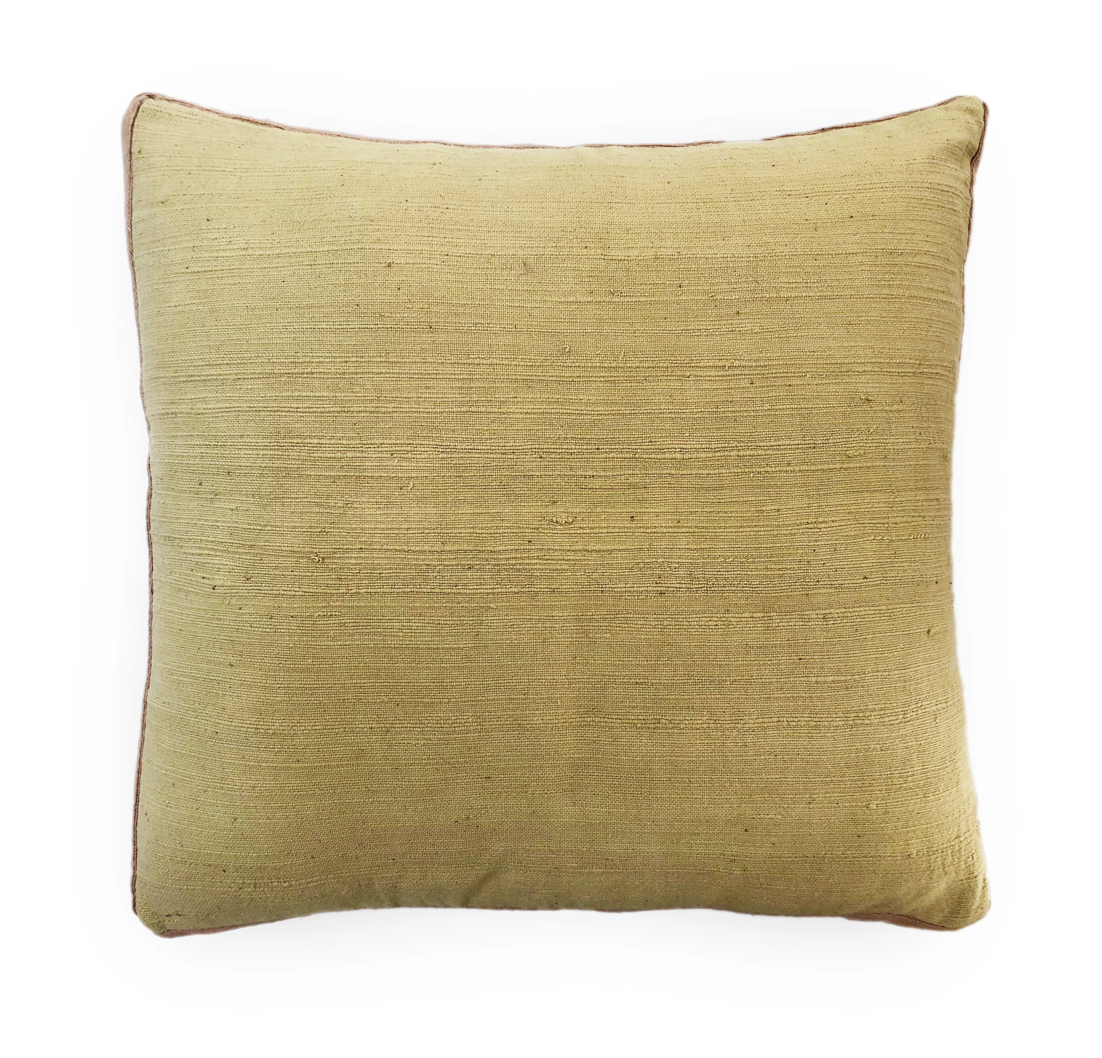 Mustard & Himalayan Contour Line Pillow Cover 18x18in