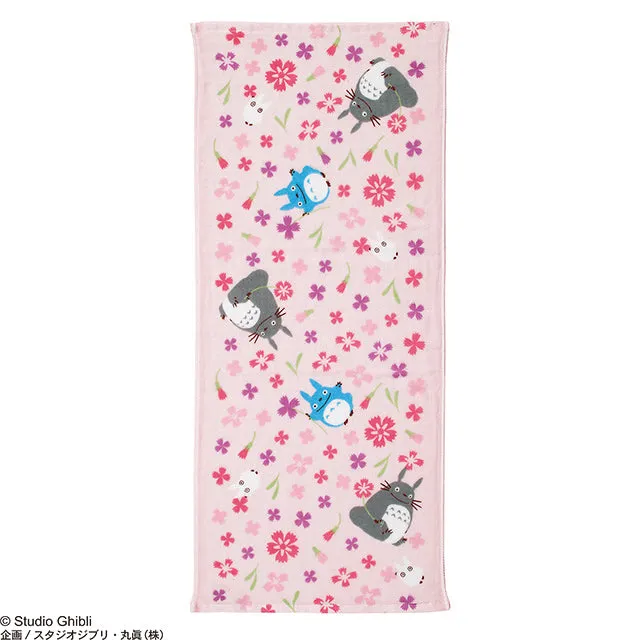 My Neighbor Totoro - Pink Floral Face Towel