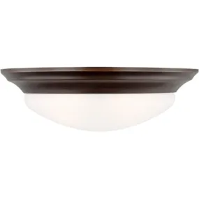 Nash 2 Light 14" Bronze Ceiling Flush Mount Ceiling Light