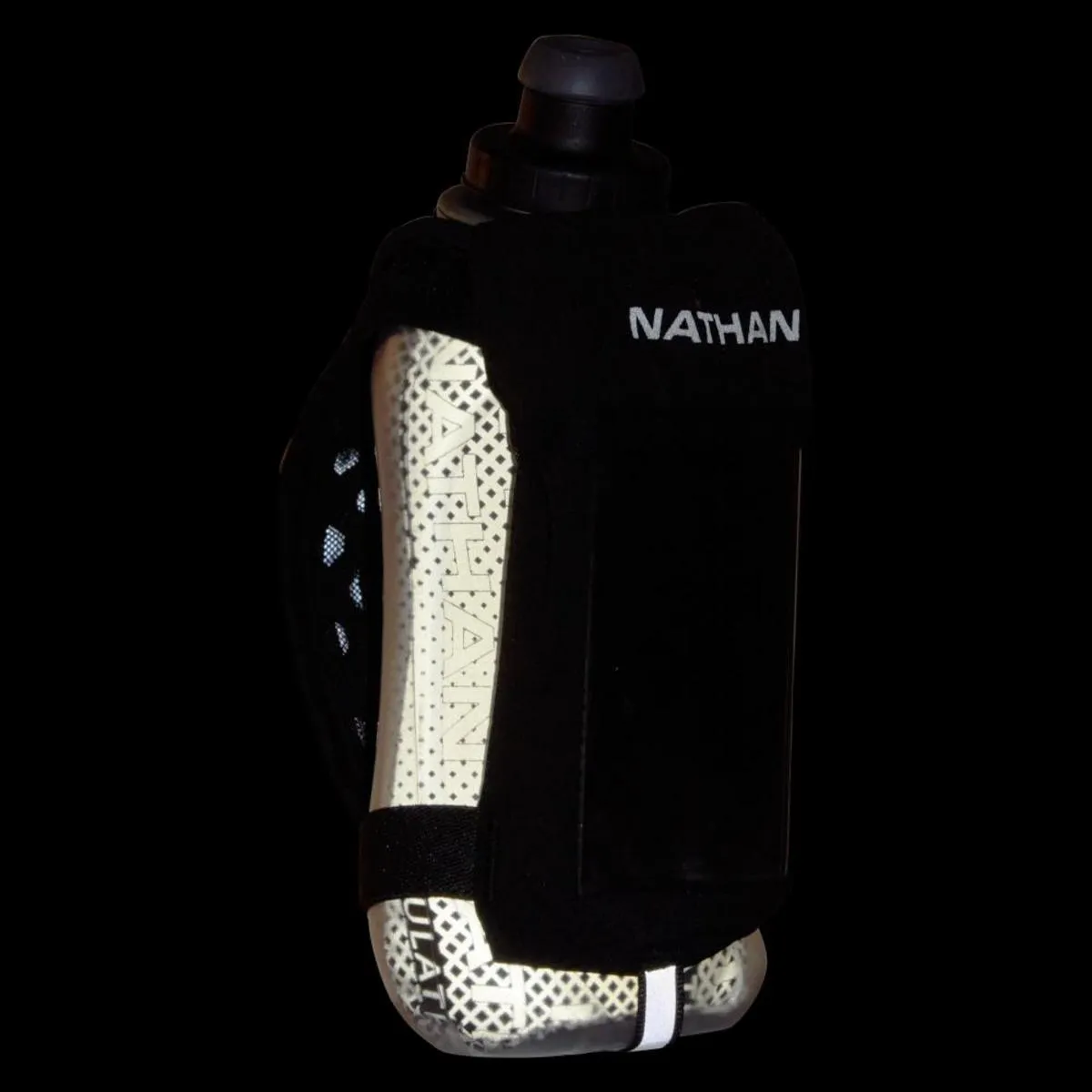 Nathan QuickSqueeze Plus View Insulated Handheld Bottle - 18oz/Black/Marine Blue