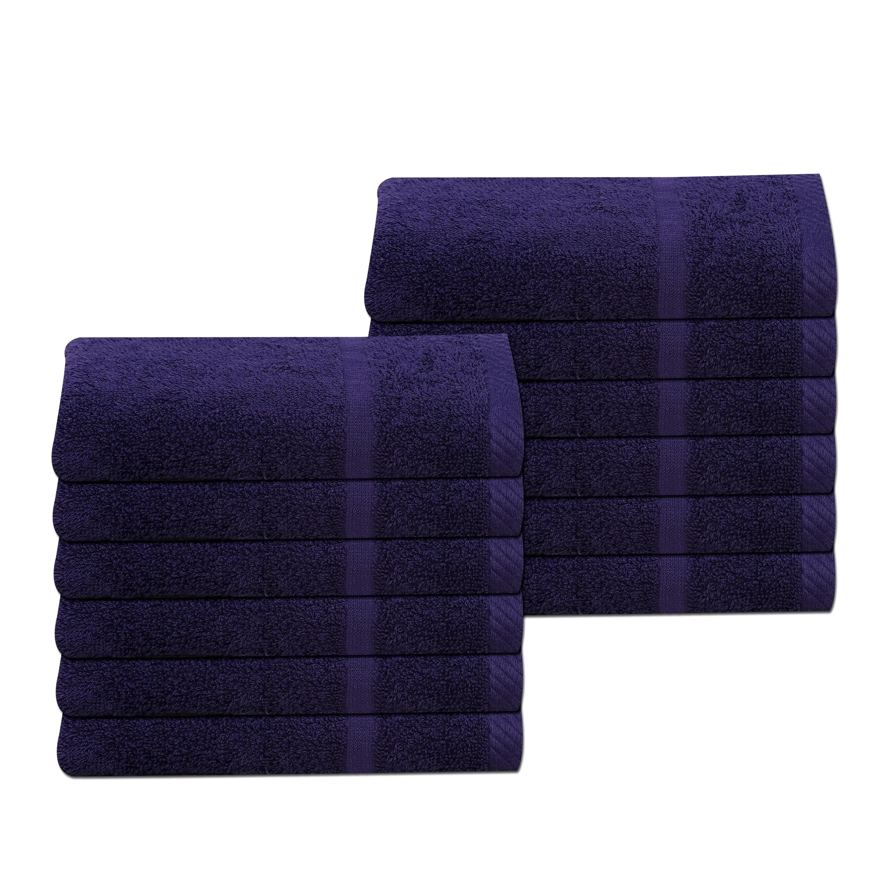 Navy Blue Gym Sport Towels 30 x 85cm 100% Cotton 450gsm