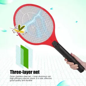 (NET) Electronic Bug Zapper Battery Operated Fly Insect Swatter Handheld Electric Racket Bat