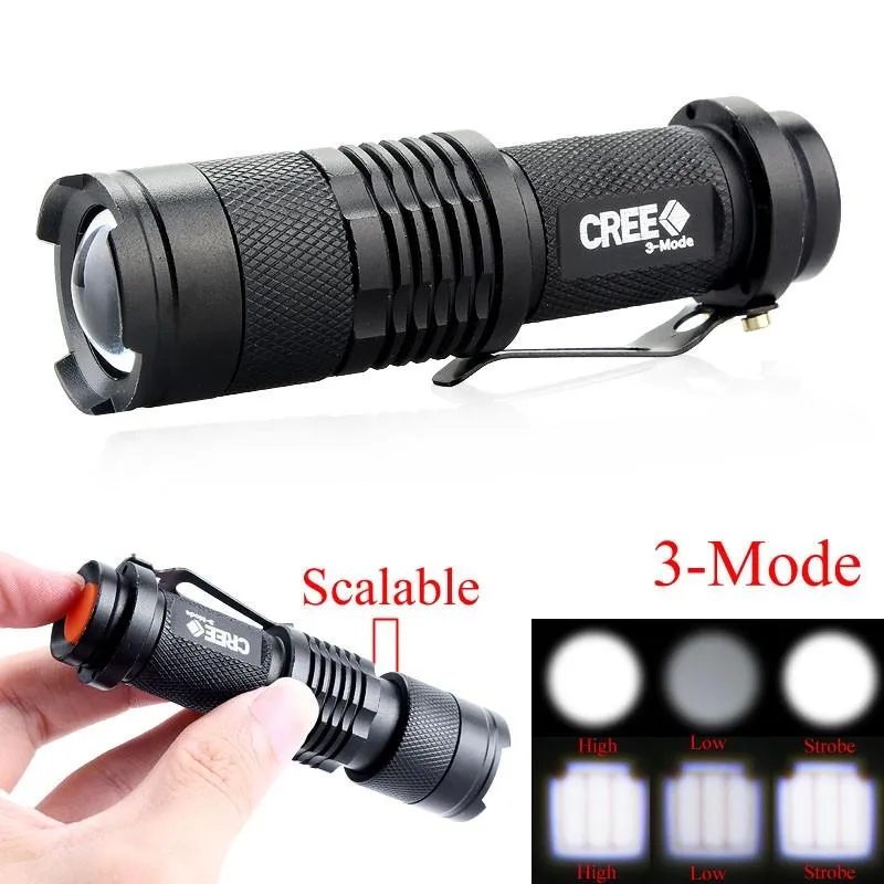 New Waterproof 2000 Lumens led Torch Flashlight