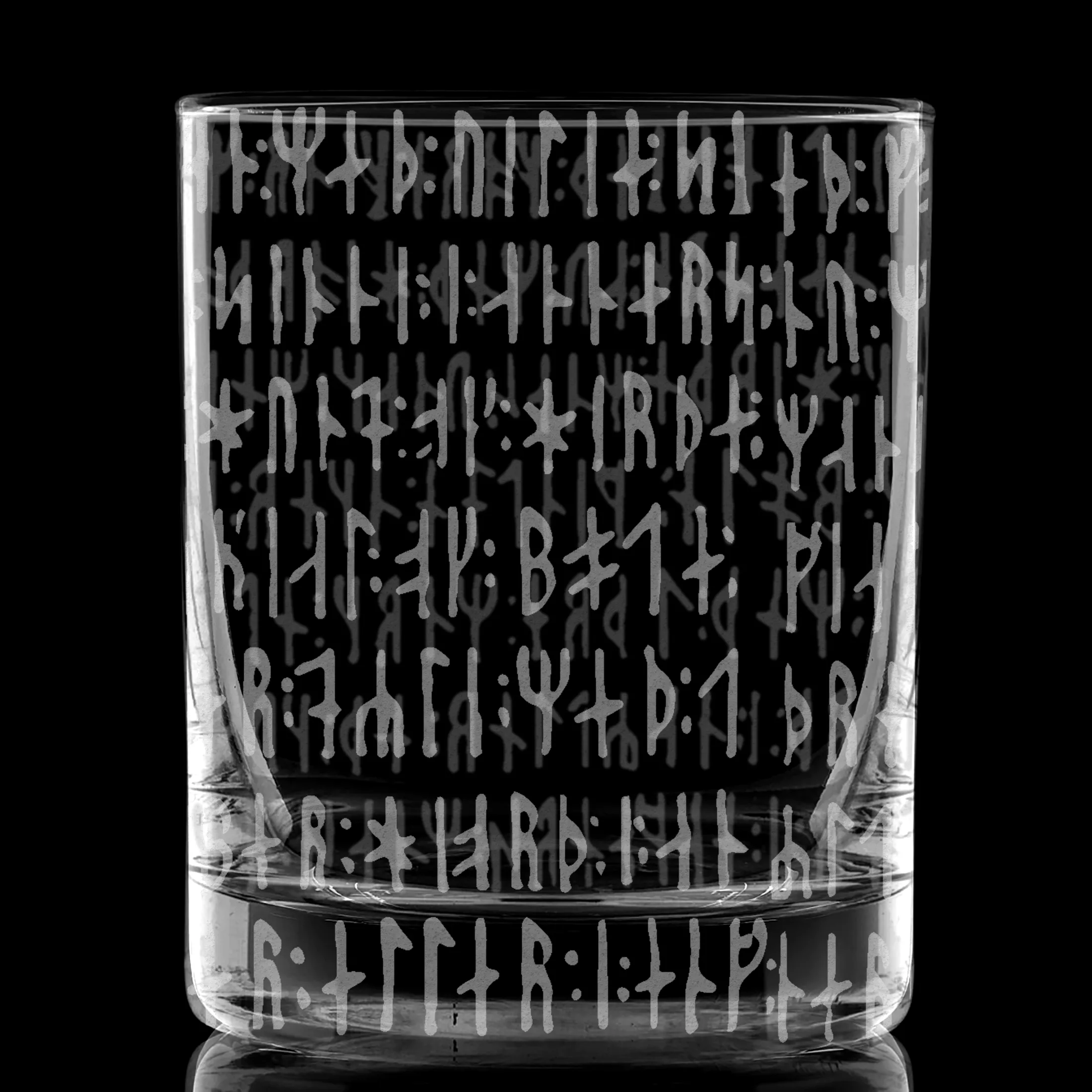 NORDIC VIKING RUNES Whiskey Glass by Lumengrave