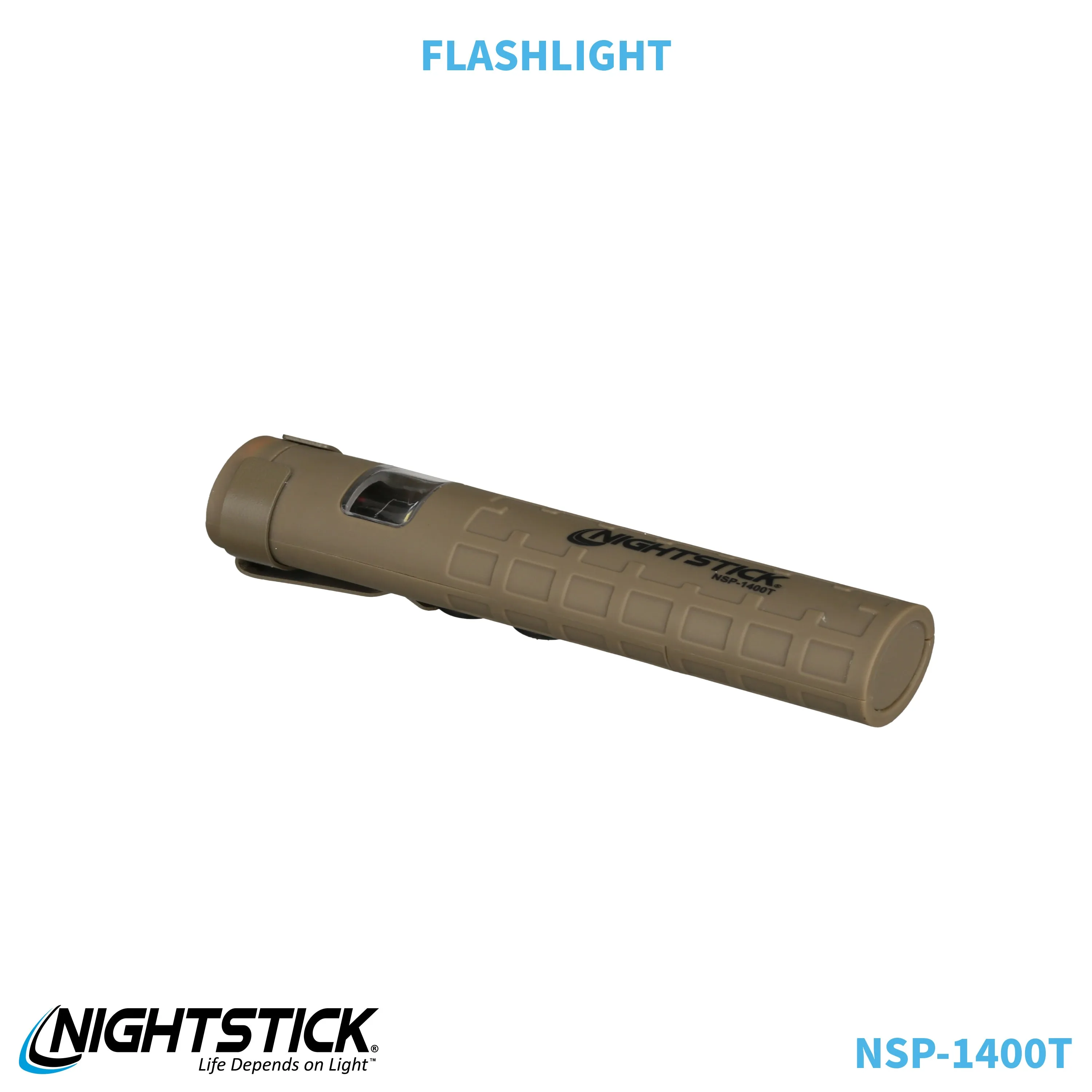 NSP-1400T: Dual-Switch Dual-Light Flashlight - 2 AAA