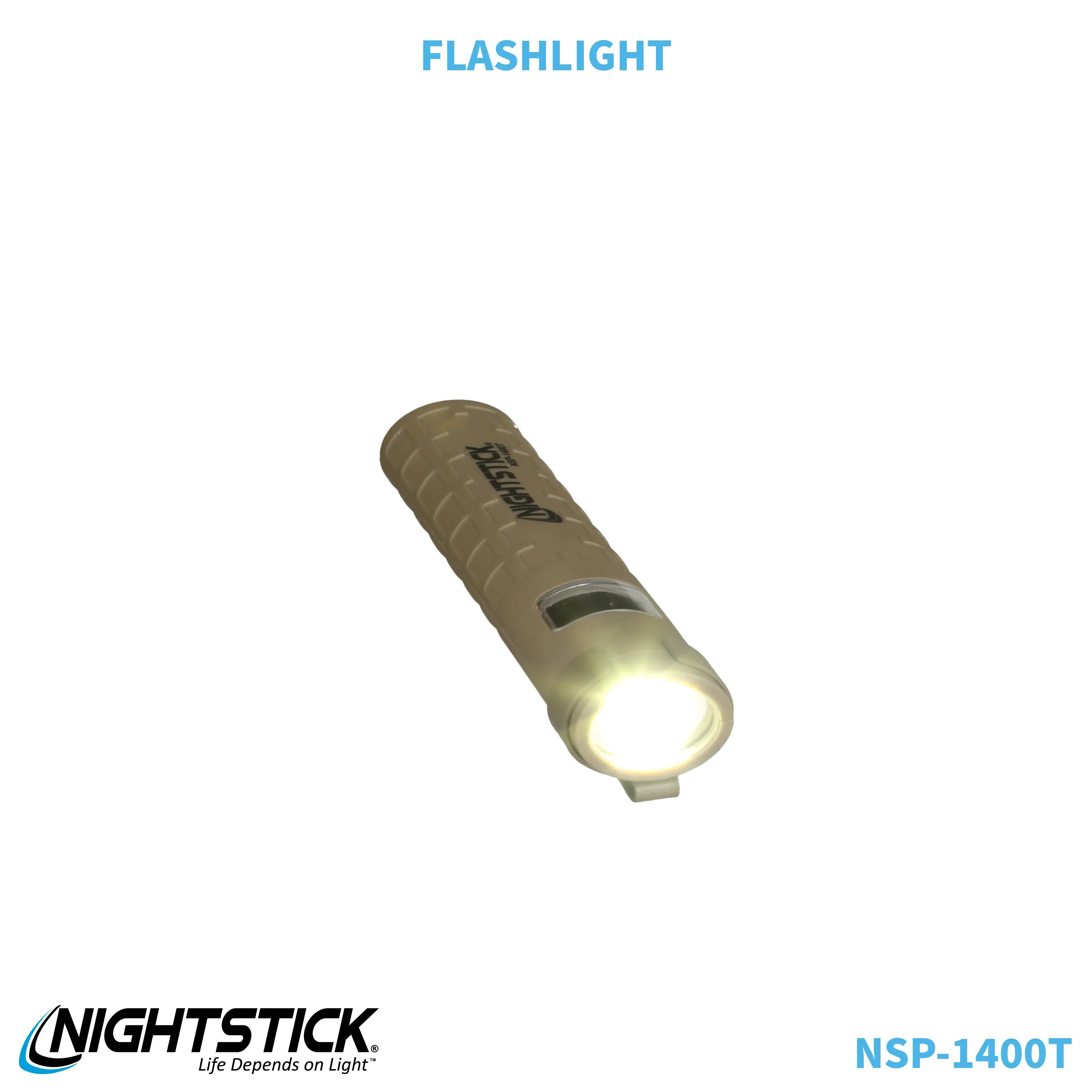 NSP-1400T: Dual-Switch Dual-Light Flashlight - 2 AAA