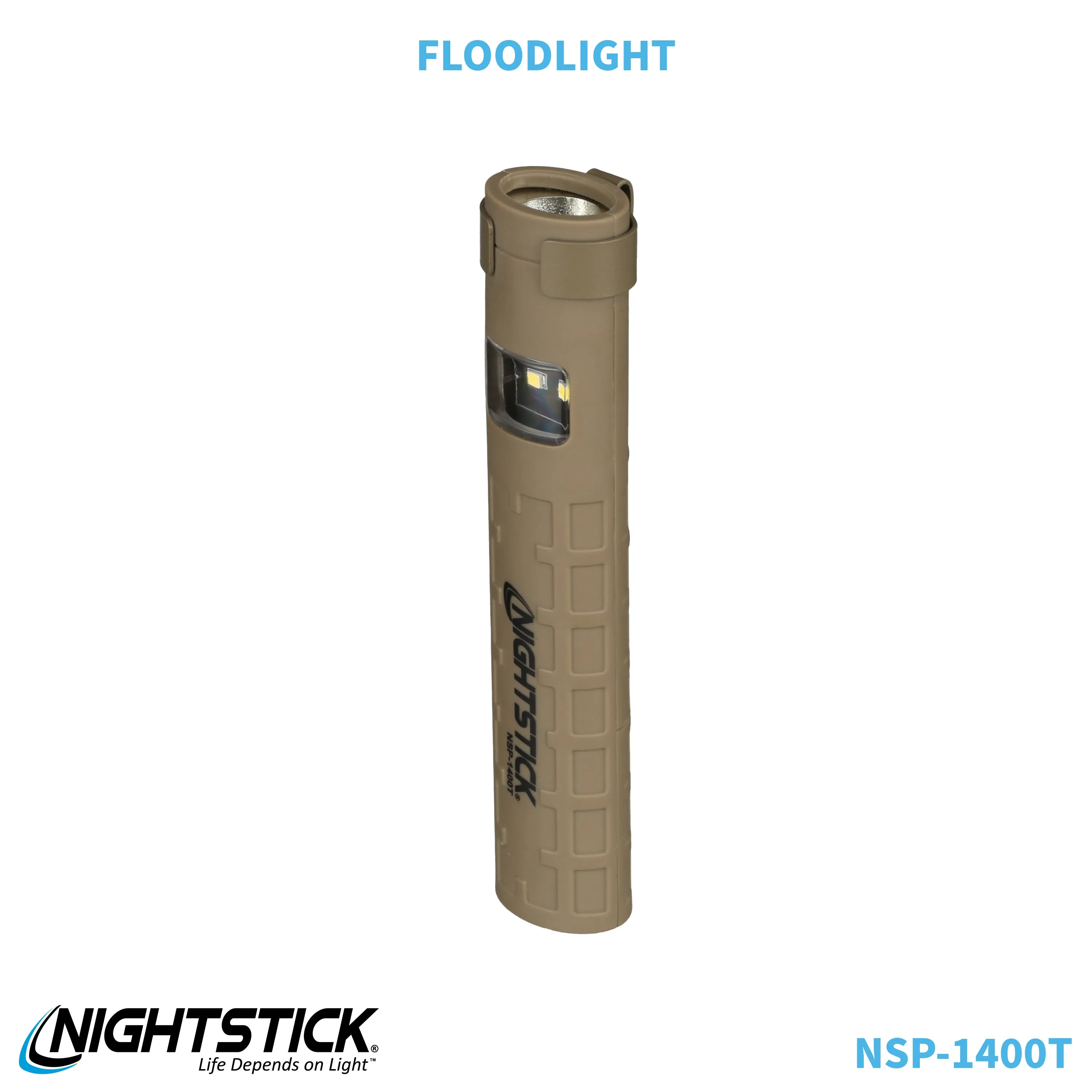 NSP-1400T: Dual-Switch Dual-Light Flashlight - 2 AAA