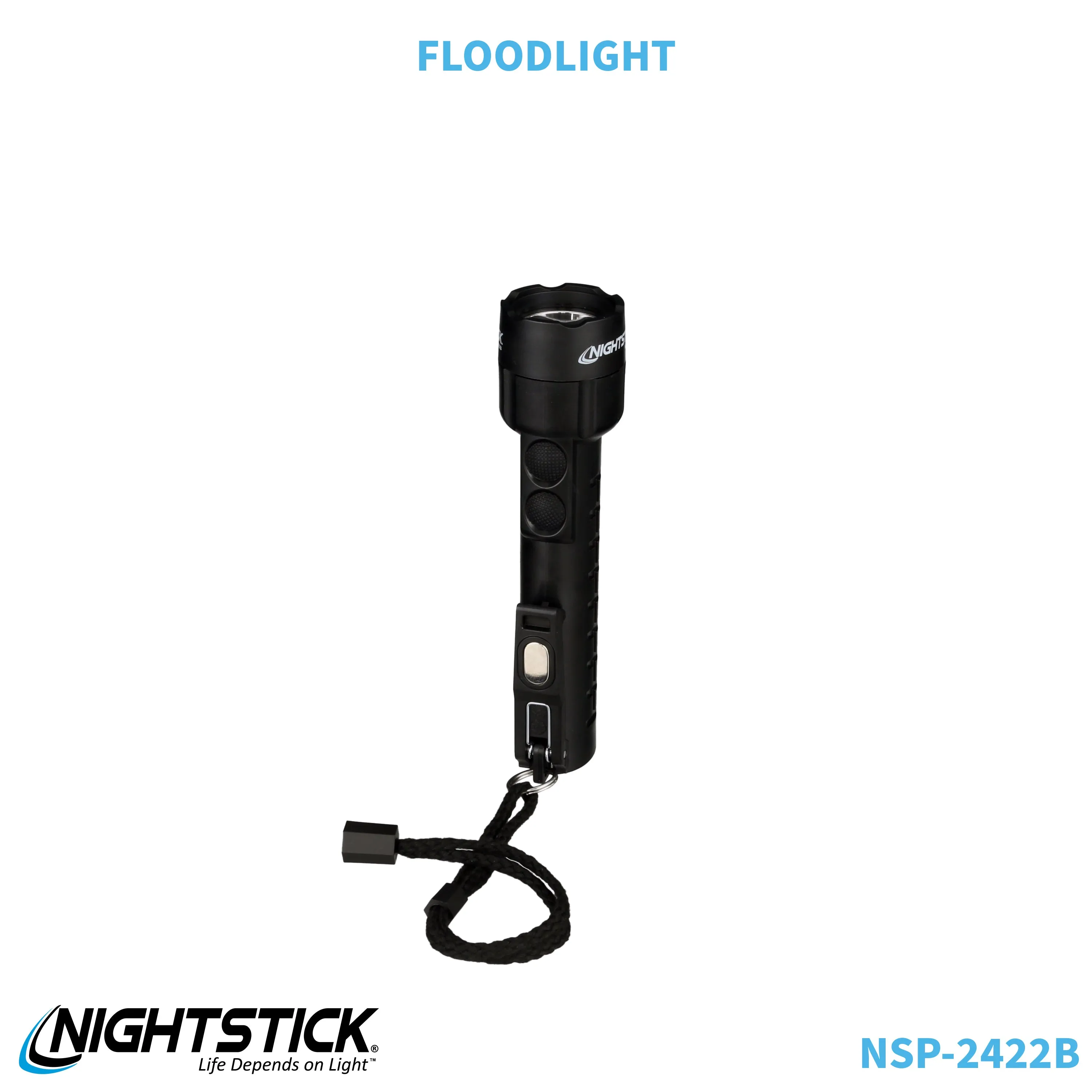 NSP-2422B: Dual-Light Flashlight w/Dual Magnets