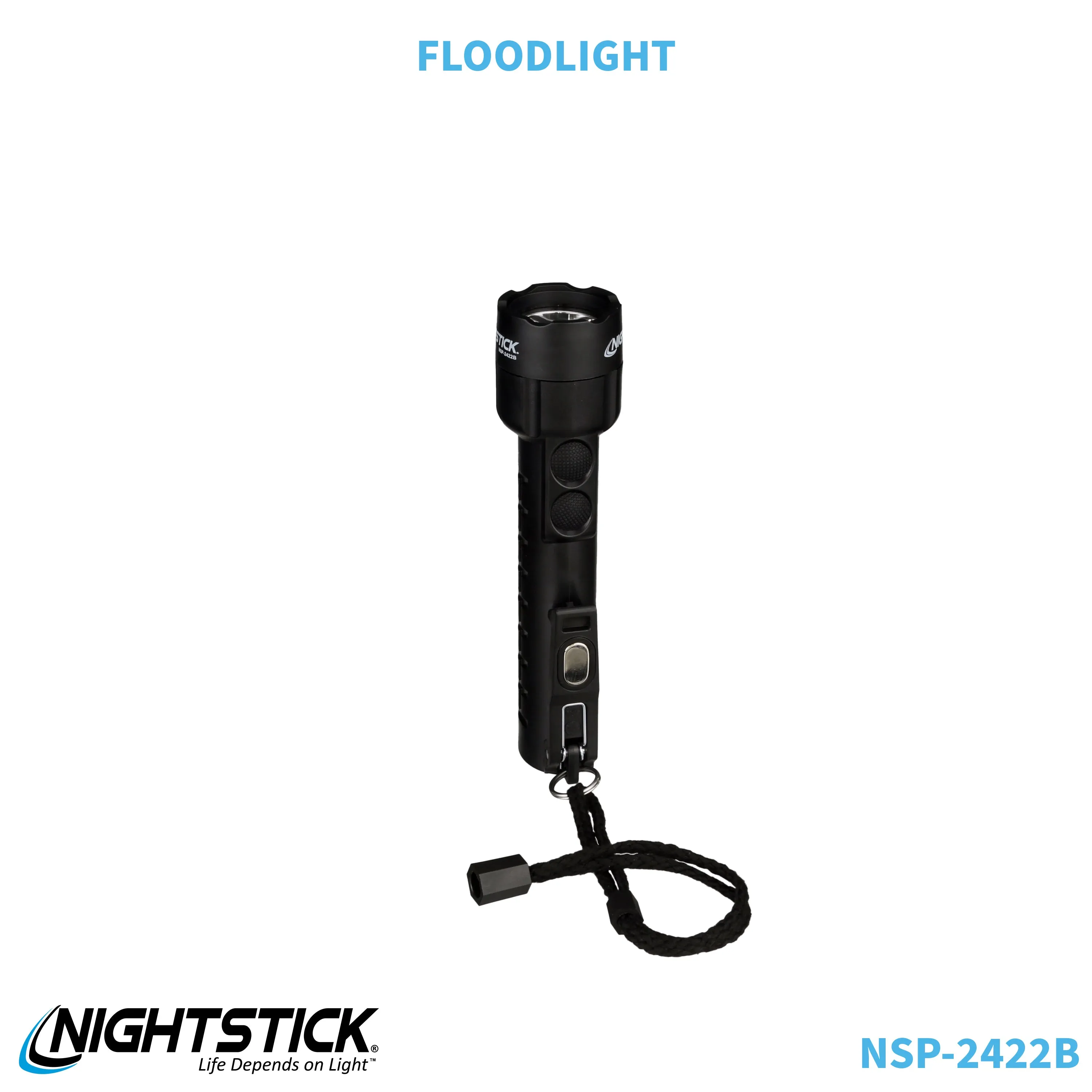 NSP-2422B: Dual-Light Flashlight w/Dual Magnets