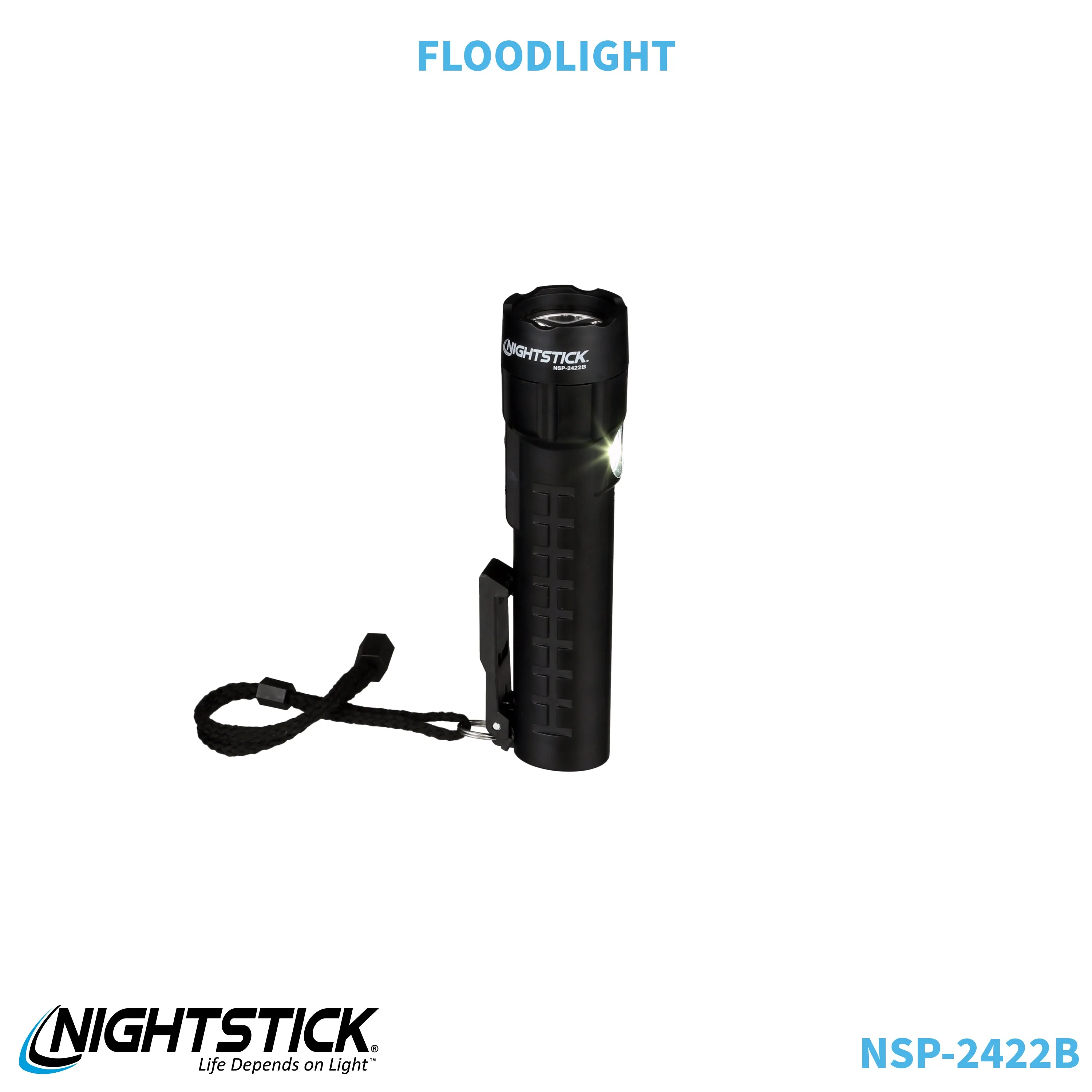 NSP-2422B: Dual-Light Flashlight w/Dual Magnets