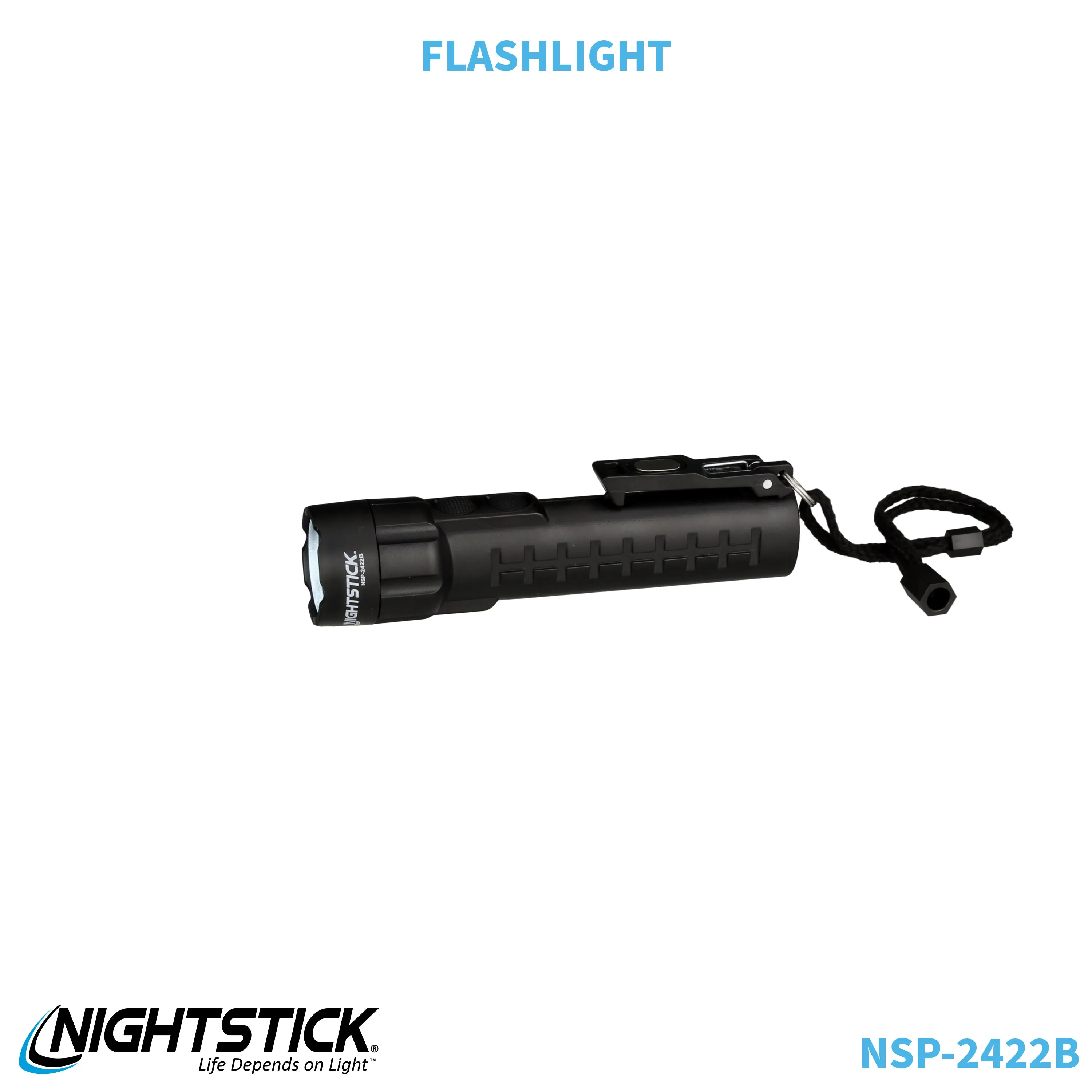 NSP-2422B: Dual-Light Flashlight w/Dual Magnets