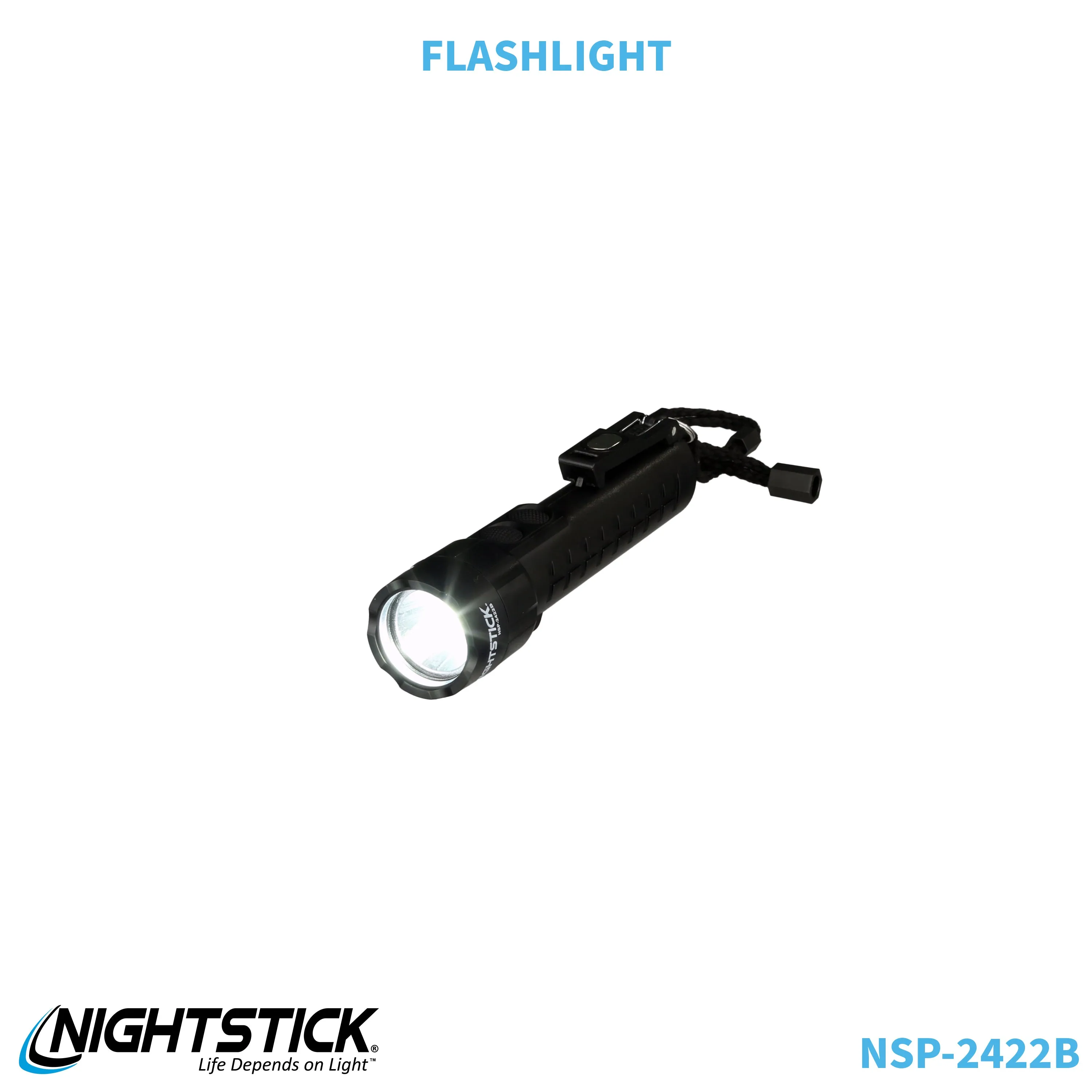 NSP-2422B: Dual-Light Flashlight w/Dual Magnets