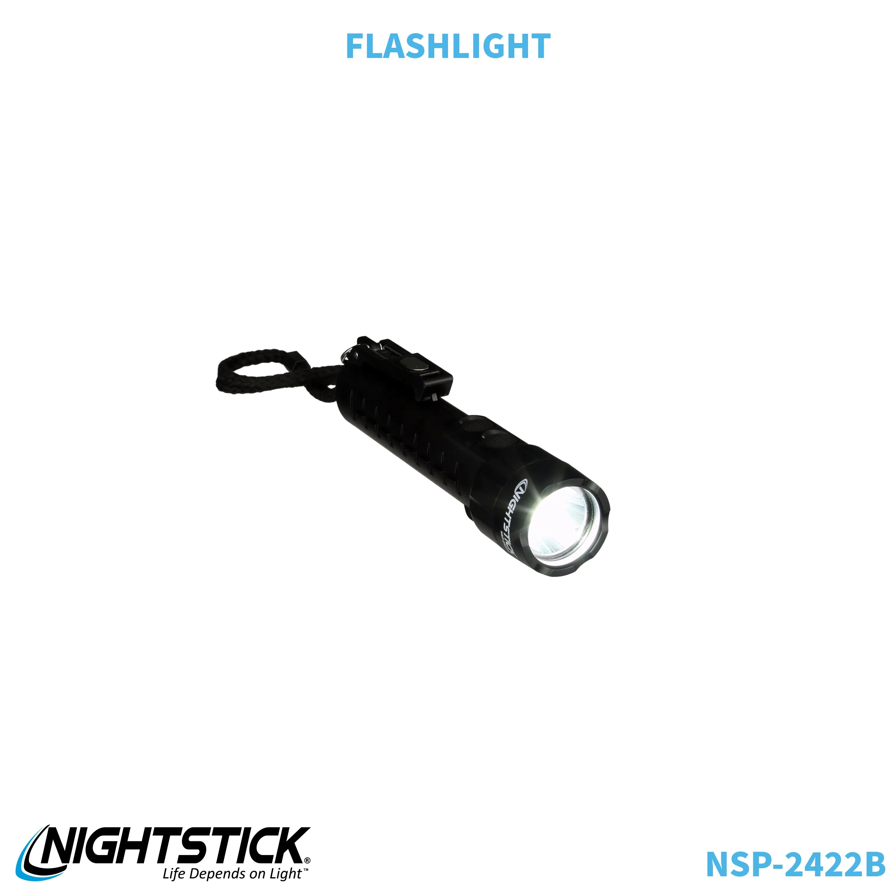 NSP-2422B: Dual-Light Flashlight w/Dual Magnets