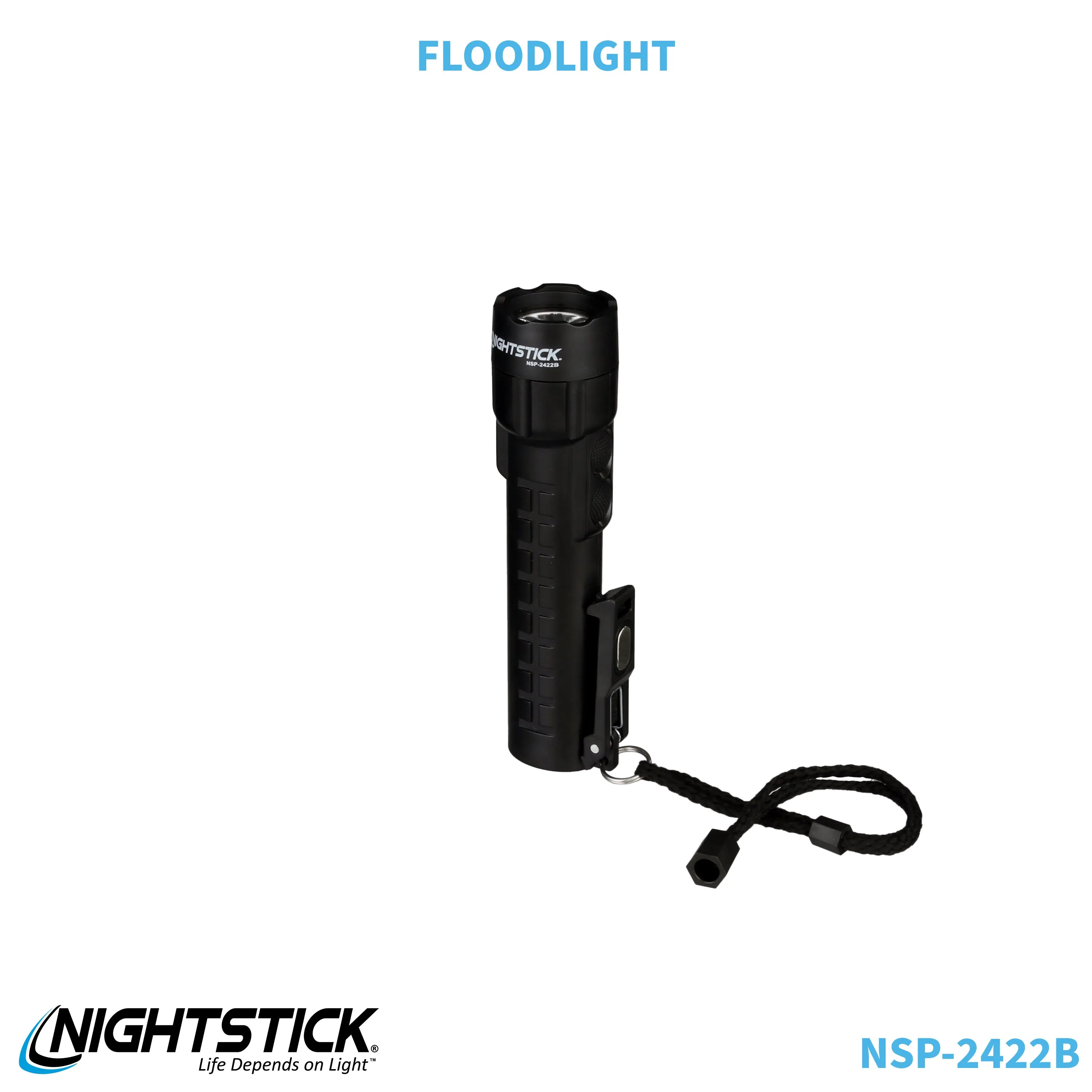 NSP-2422B: Dual-Light Flashlight w/Dual Magnets