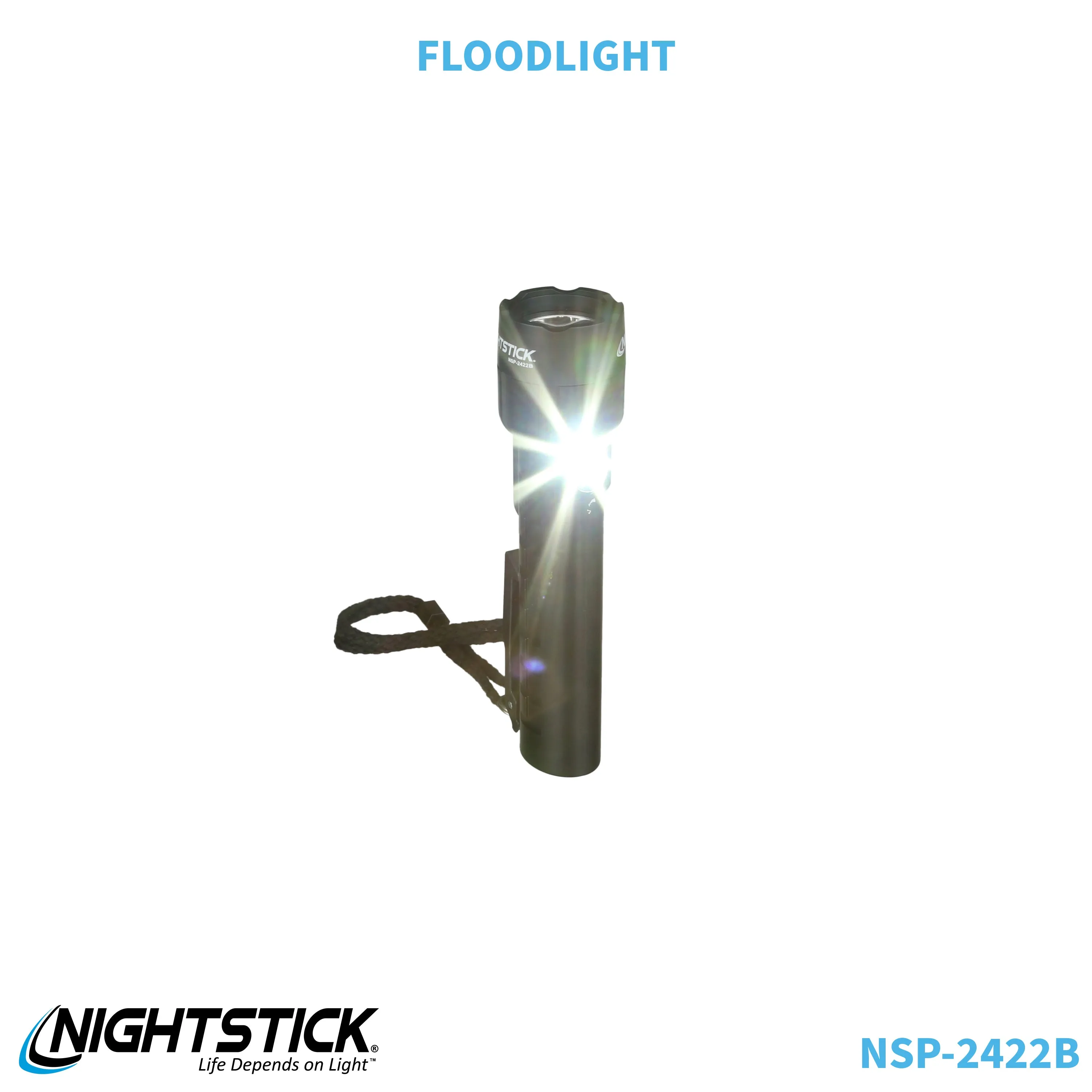 NSP-2422B: Dual-Light Flashlight w/Dual Magnets