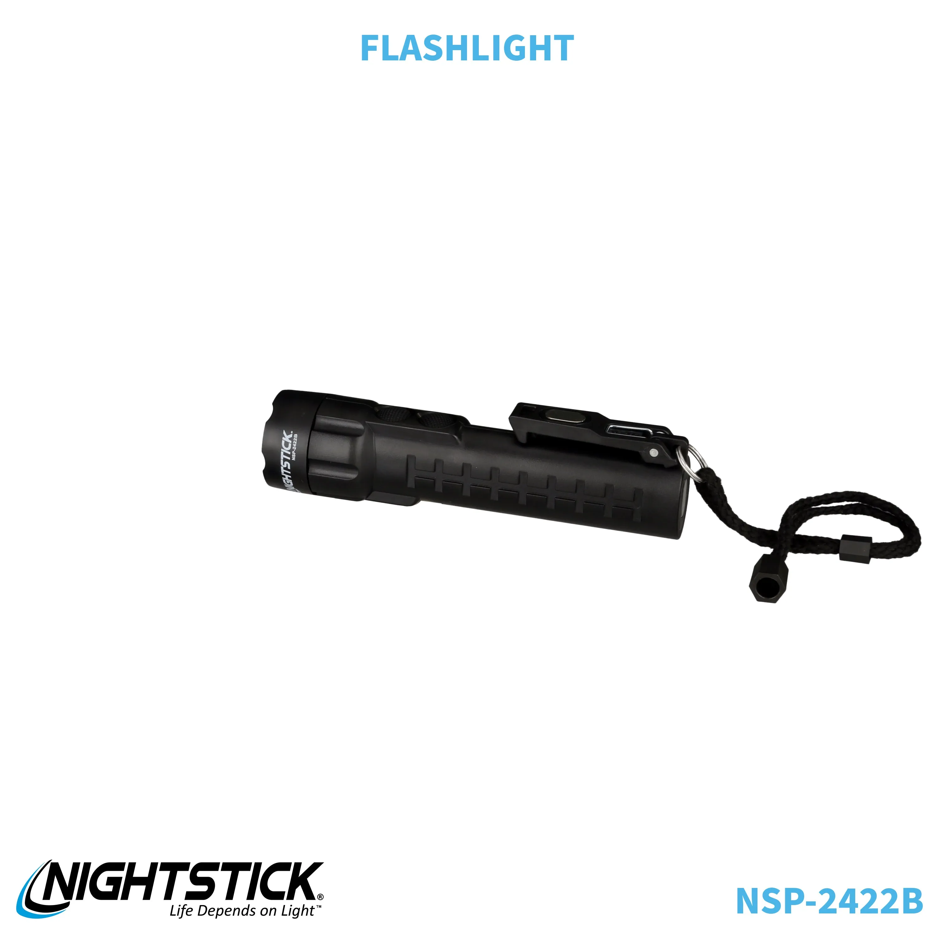 NSP-2422B: Dual-Light Flashlight w/Dual Magnets