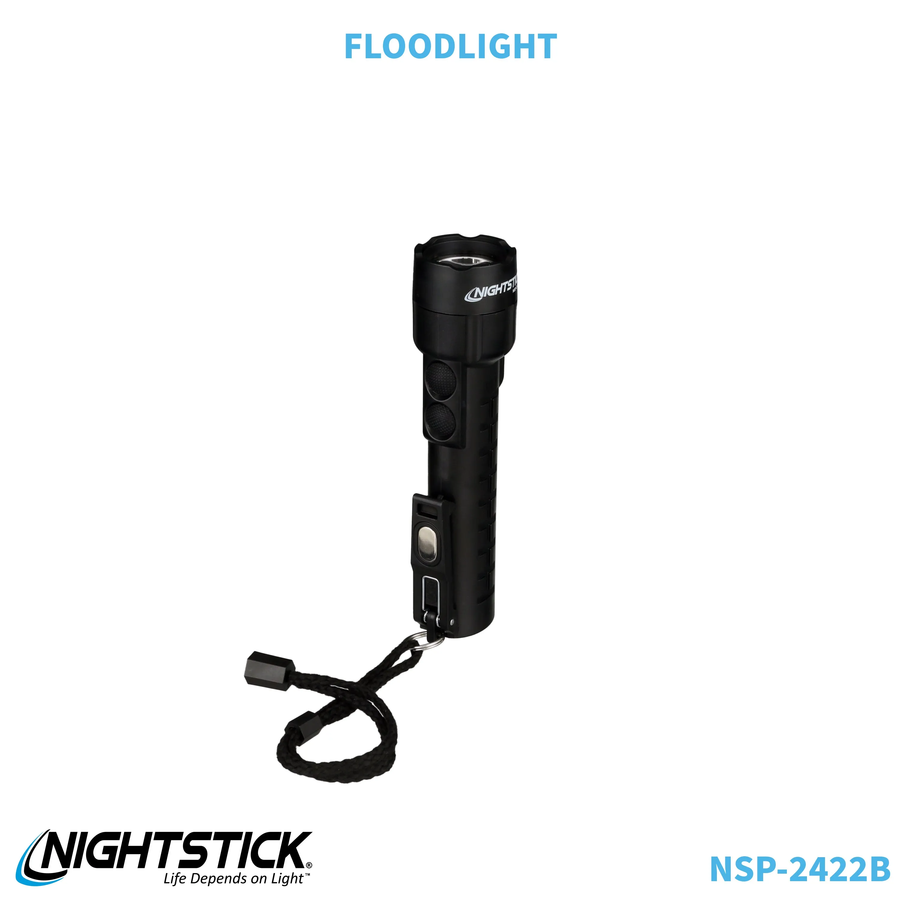 NSP-2422B: Dual-Light Flashlight w/Dual Magnets