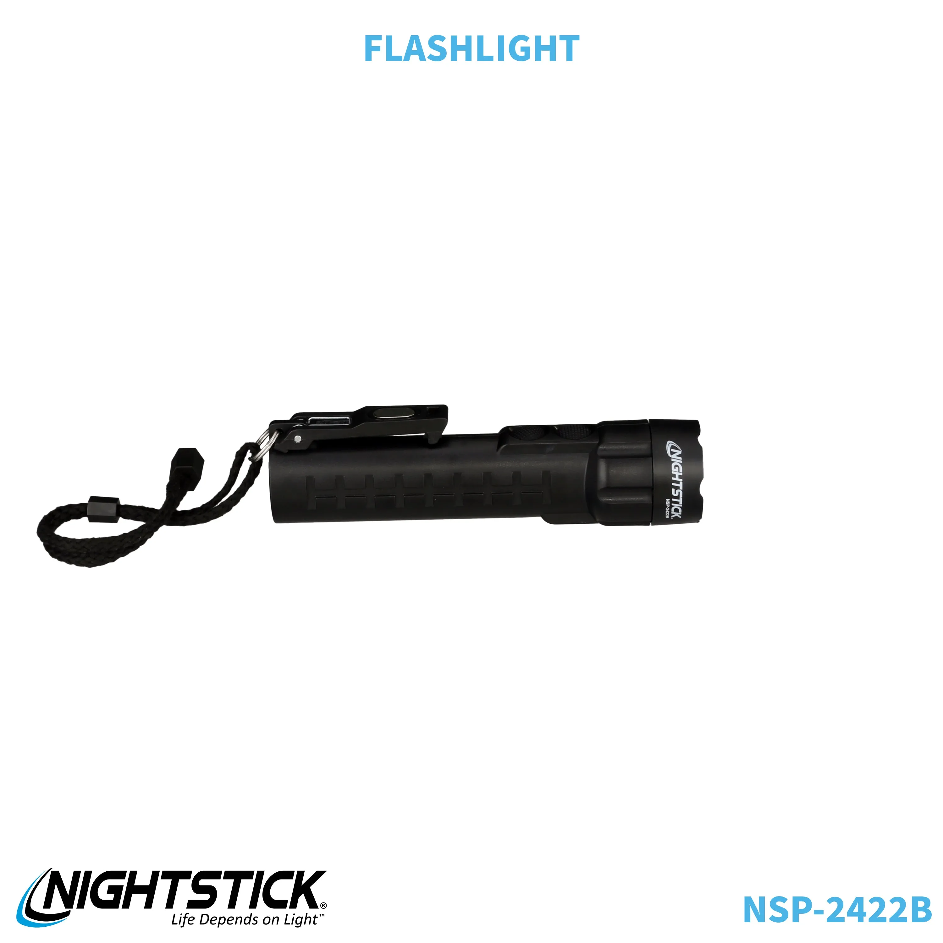 NSP-2422B: Dual-Light Flashlight w/Dual Magnets