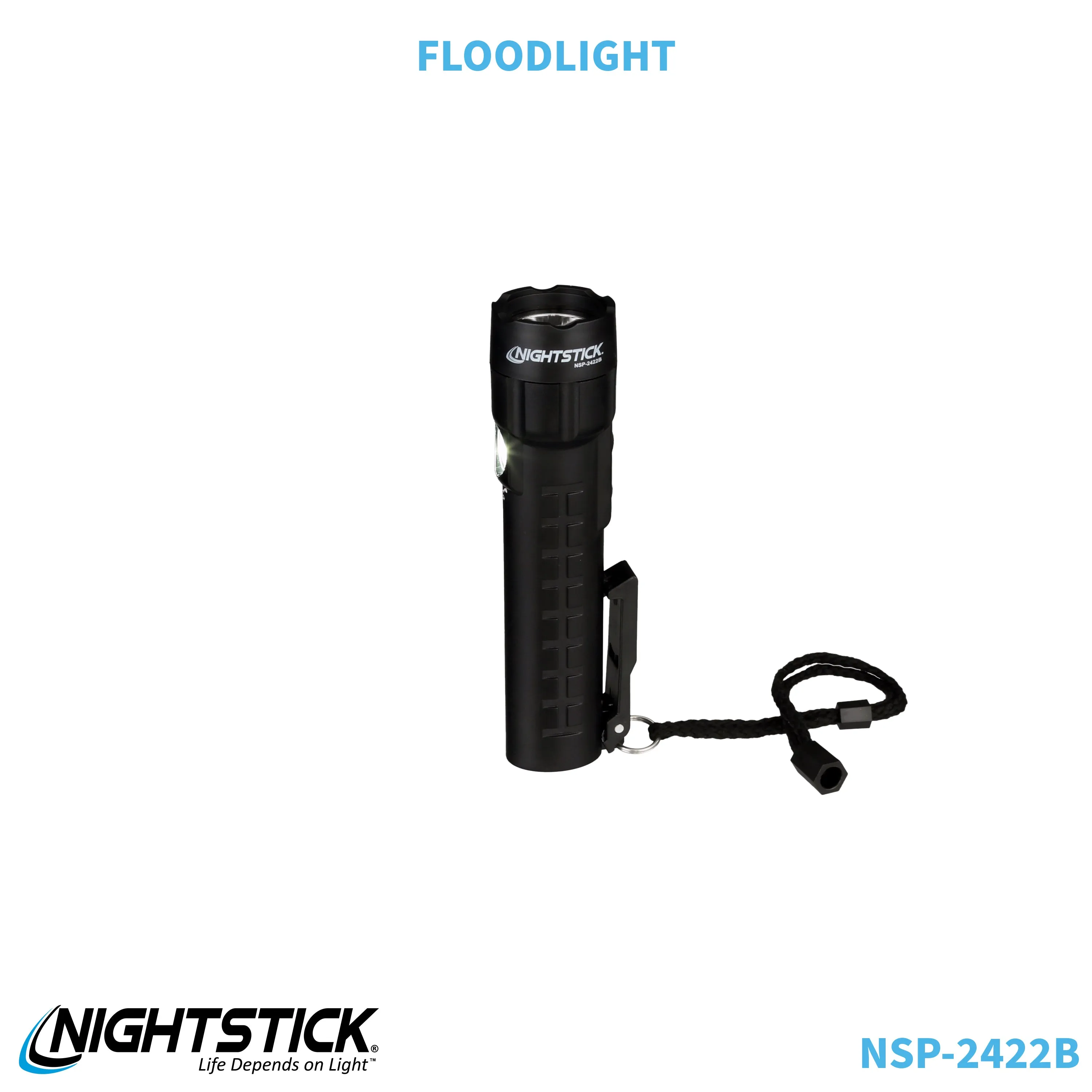 NSP-2422B: Dual-Light Flashlight w/Dual Magnets