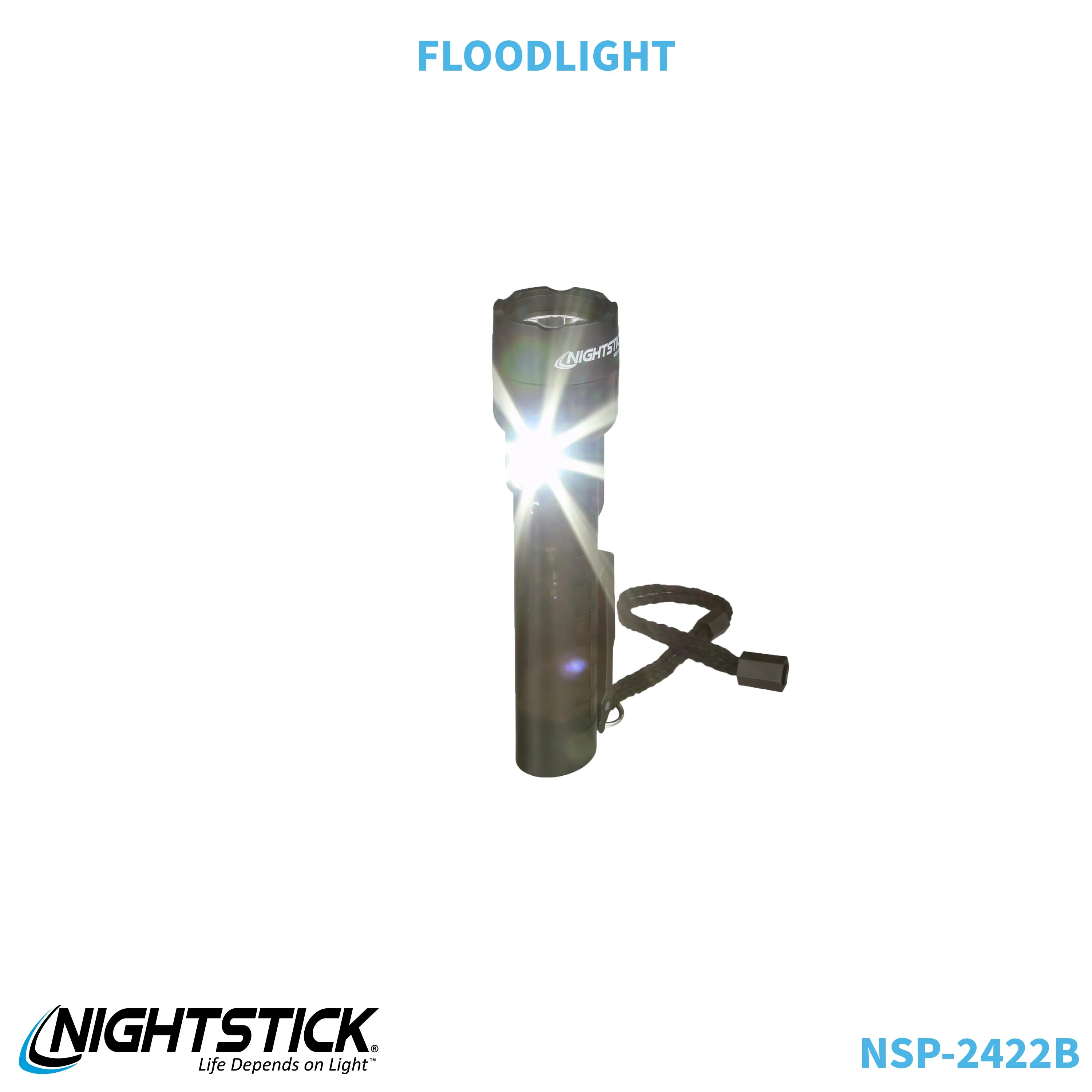 NSP-2422B: Dual-Light Flashlight w/Dual Magnets