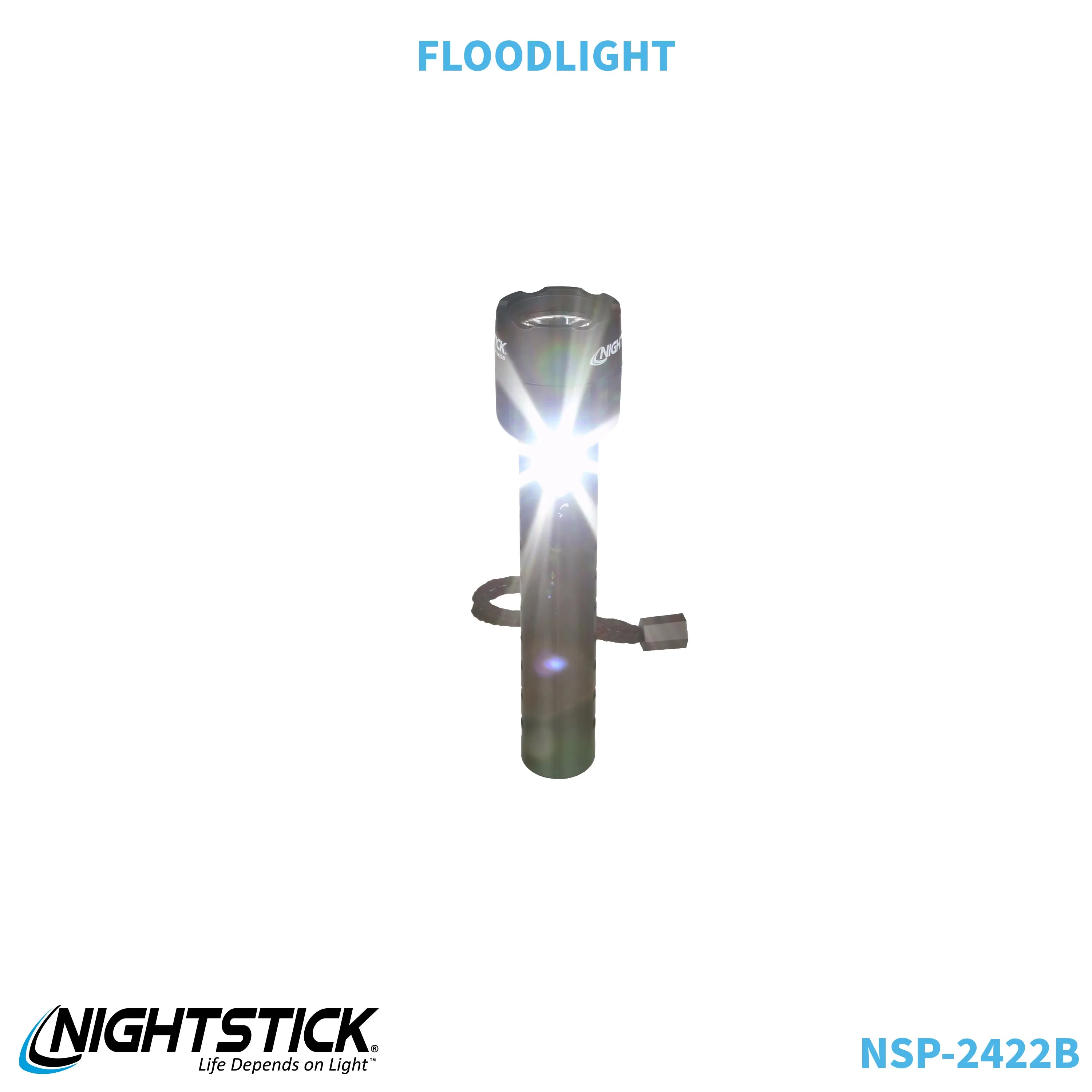 NSP-2422B: Dual-Light Flashlight w/Dual Magnets