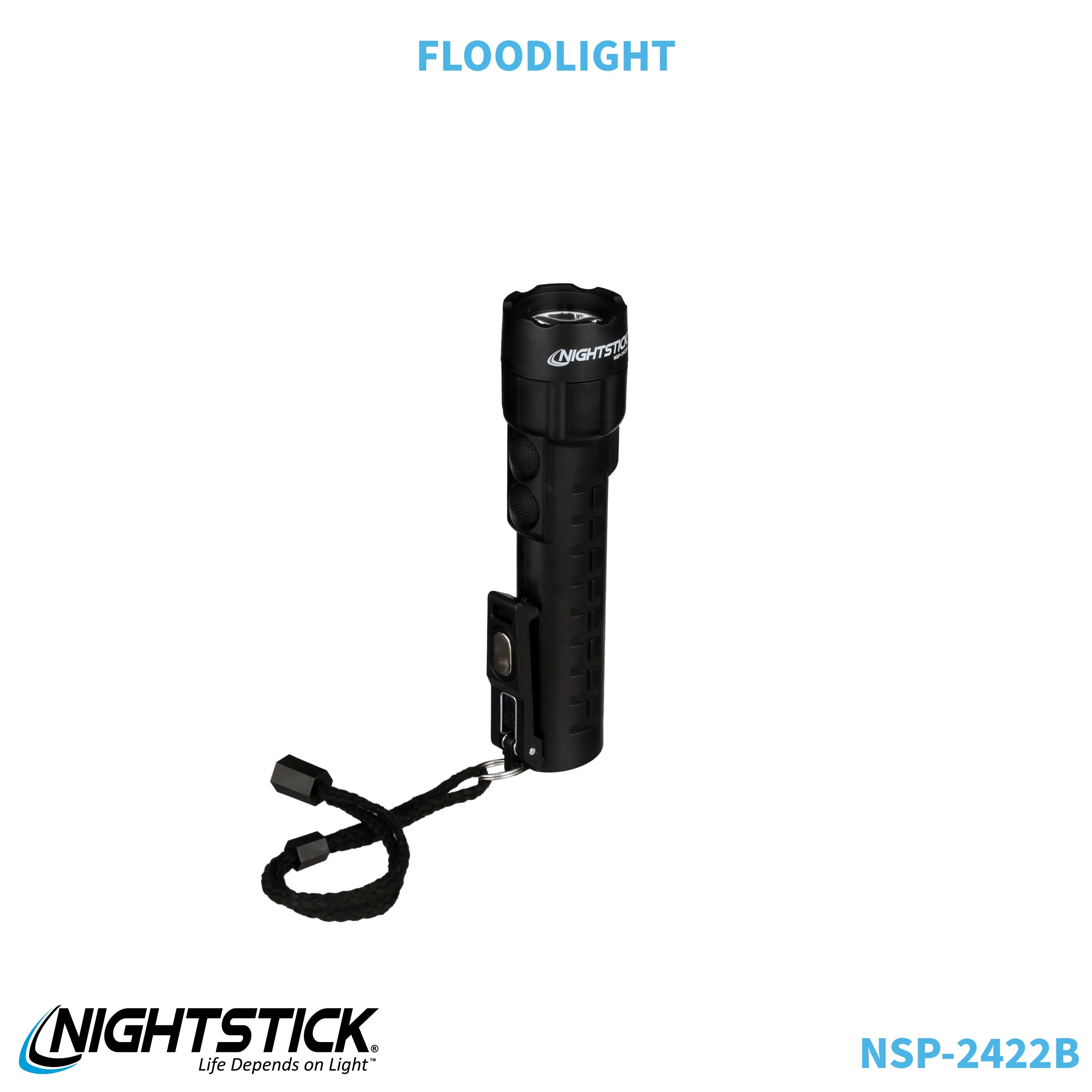 NSP-2422B: Dual-Light Flashlight w/Dual Magnets