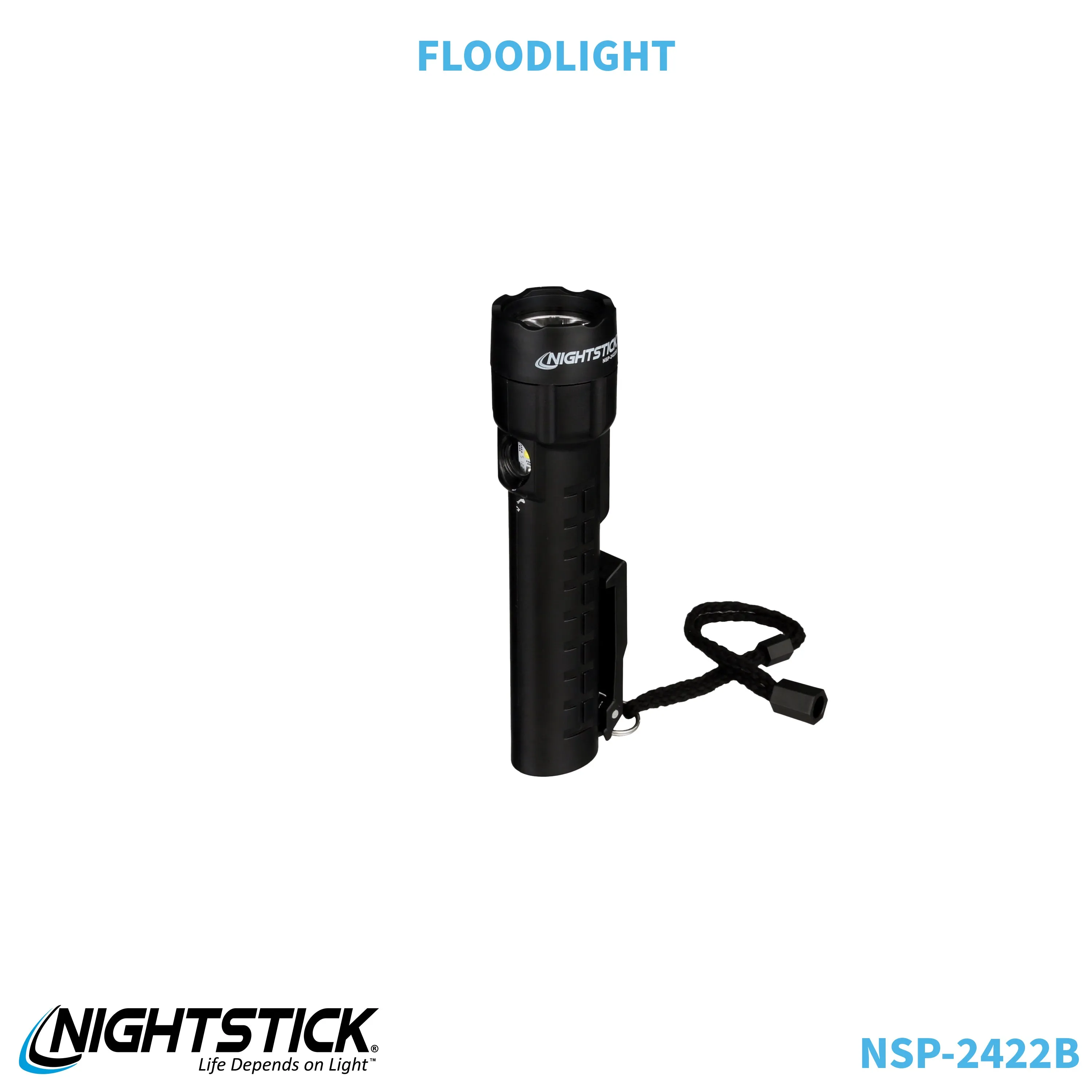 NSP-2422B: Dual-Light Flashlight w/Dual Magnets