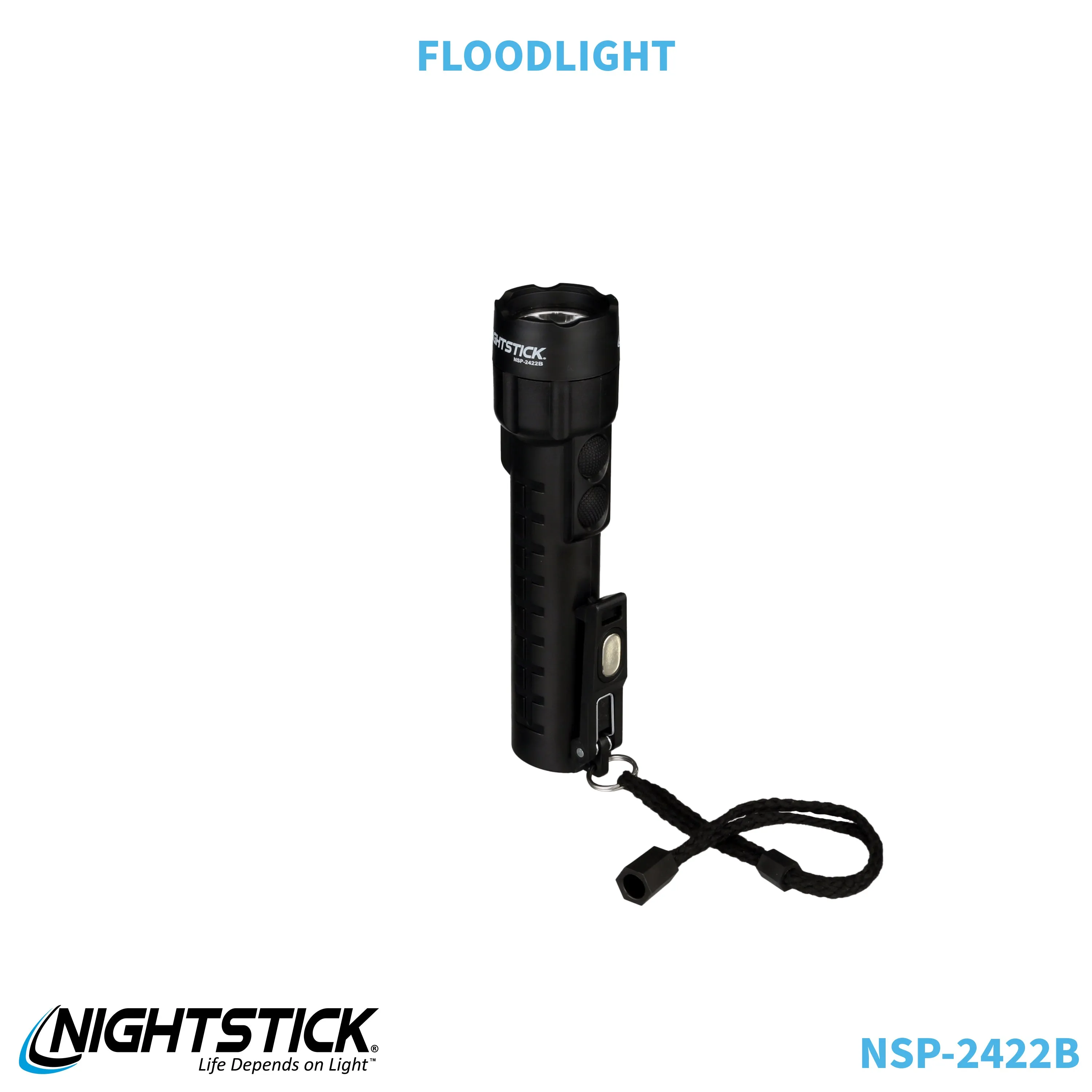 NSP-2422B: Dual-Light Flashlight w/Dual Magnets