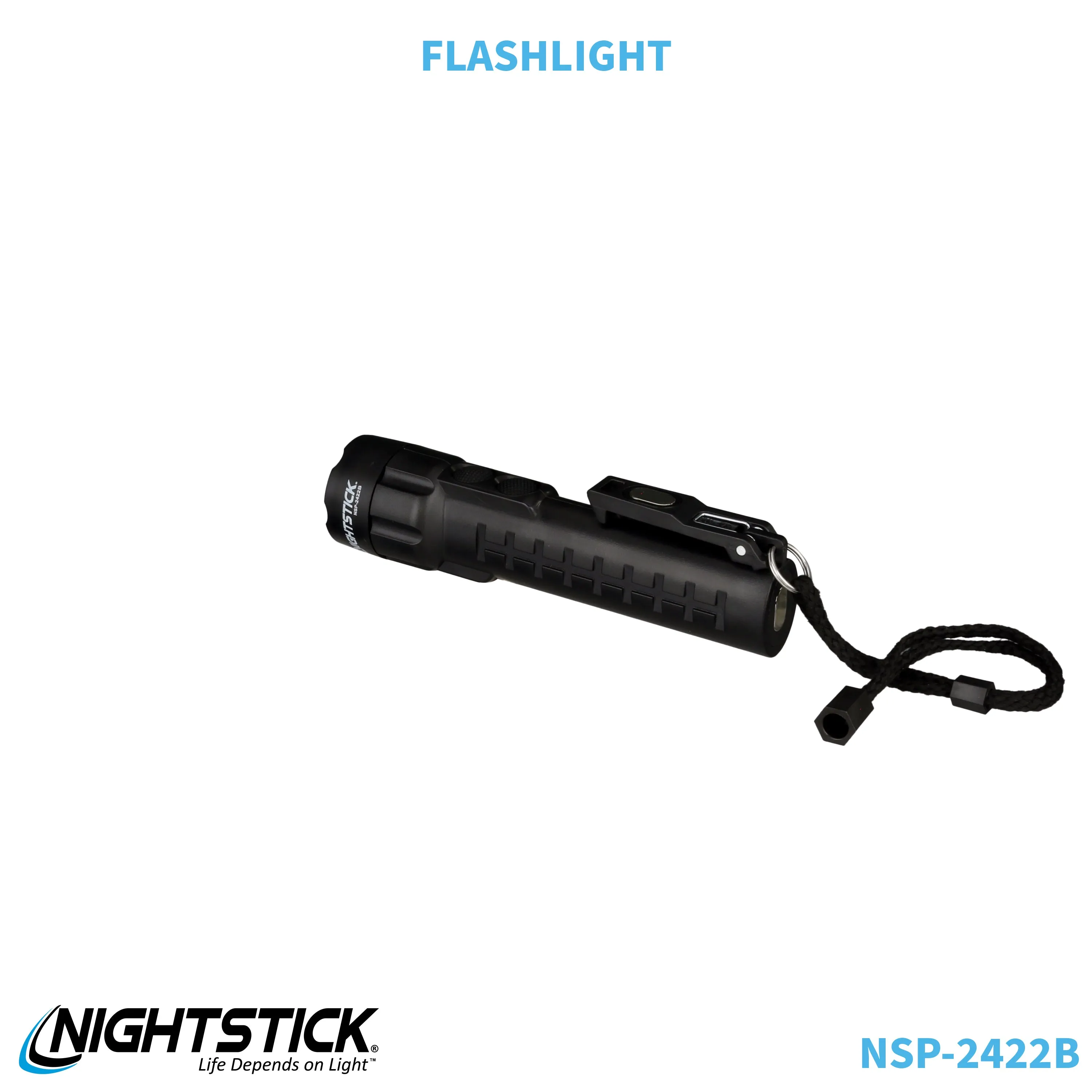 NSP-2422B: Dual-Light Flashlight w/Dual Magnets