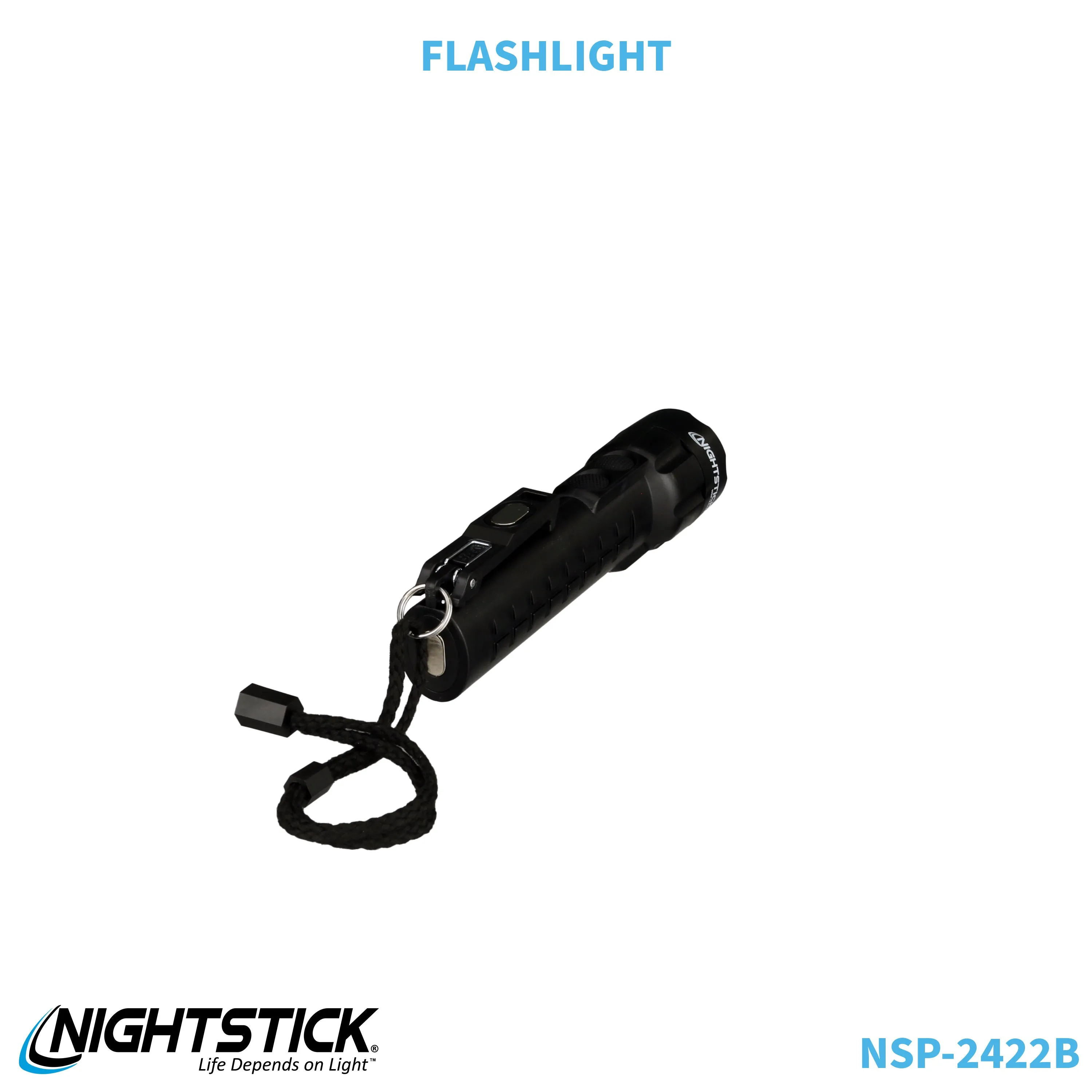 NSP-2422B: Dual-Light Flashlight w/Dual Magnets