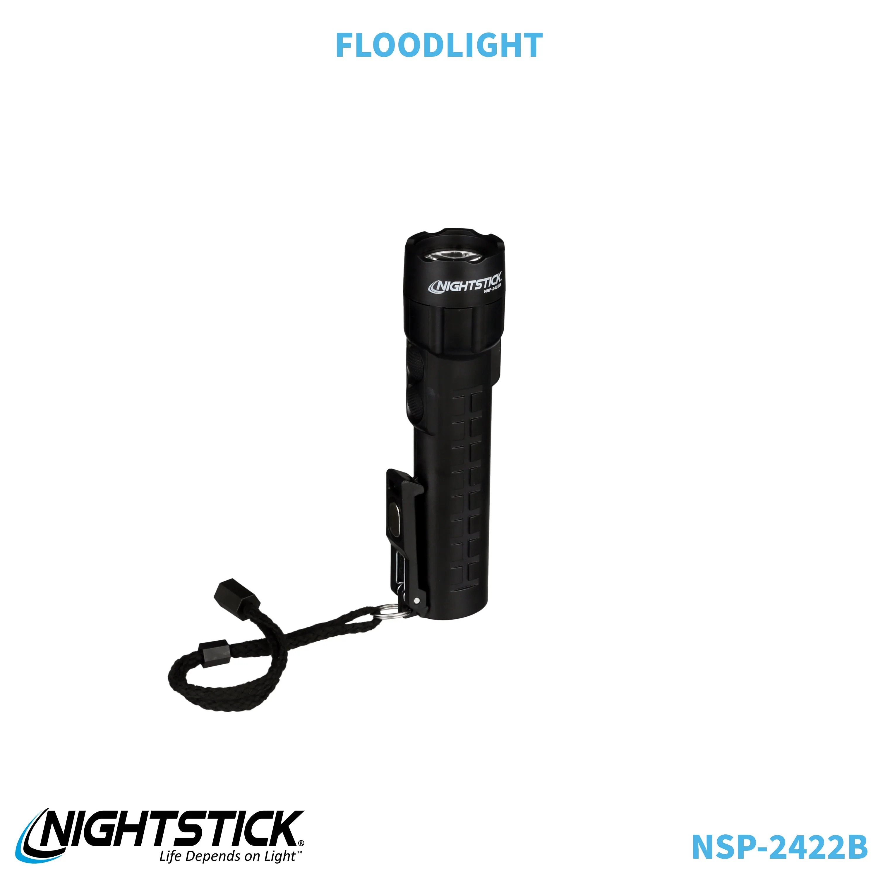 NSP-2422B: Dual-Light Flashlight w/Dual Magnets