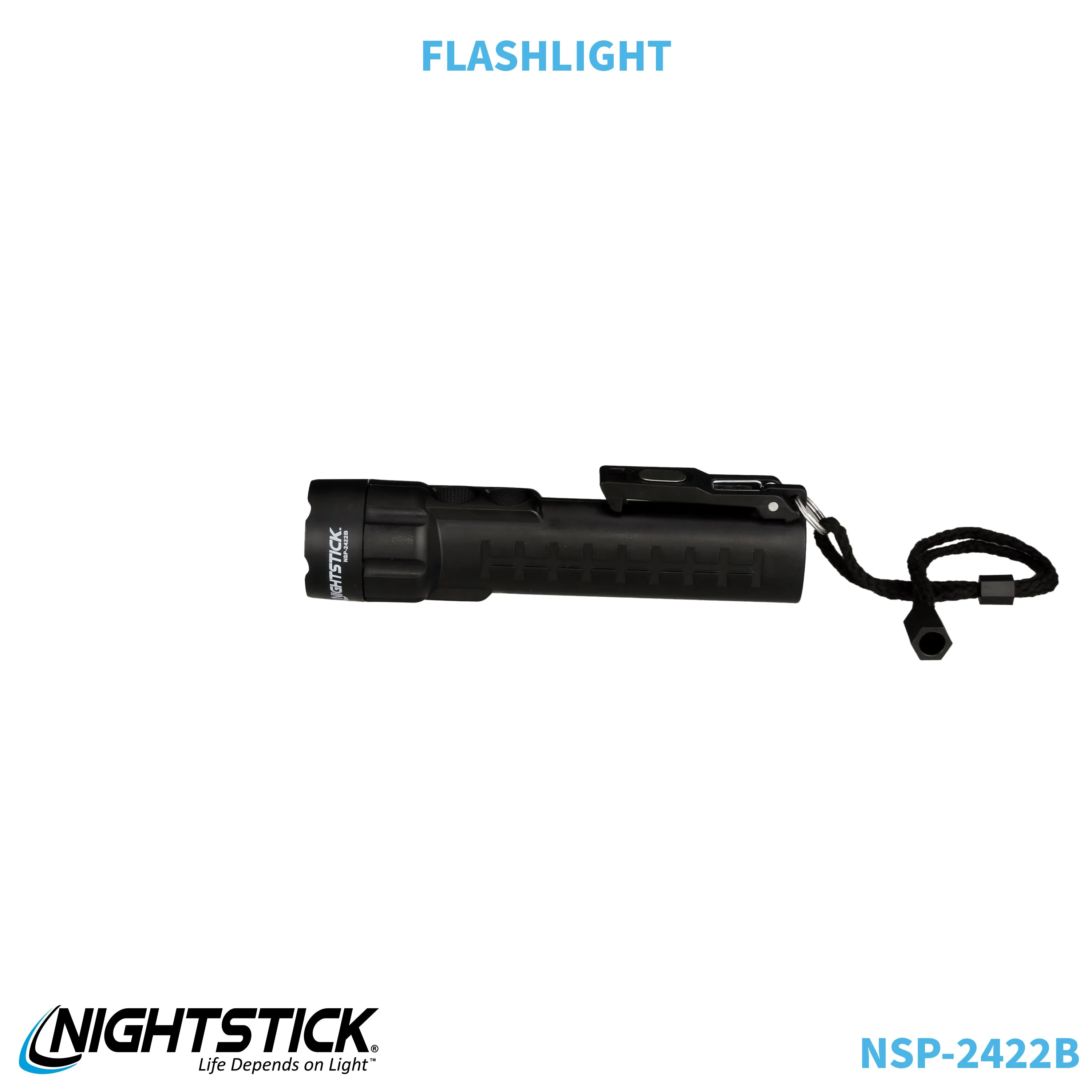 NSP-2422B: Dual-Light Flashlight w/Dual Magnets