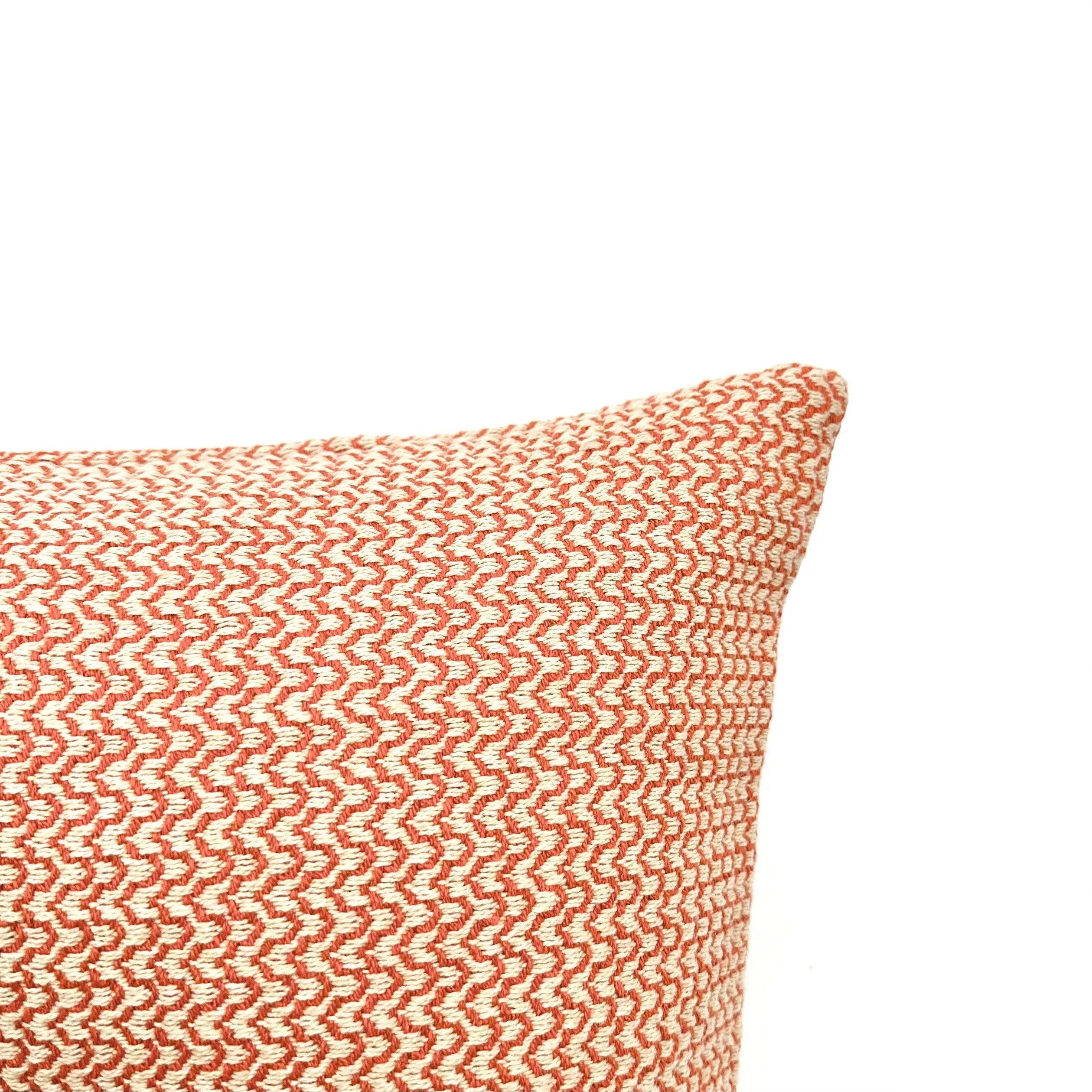 Orange/Beige Bohemian Textured  Lumbar Pillow Cover 12x20