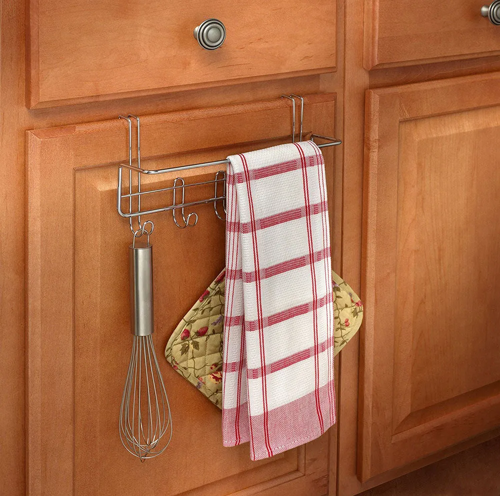 Over the Cabinet Towel Bar and Hooks