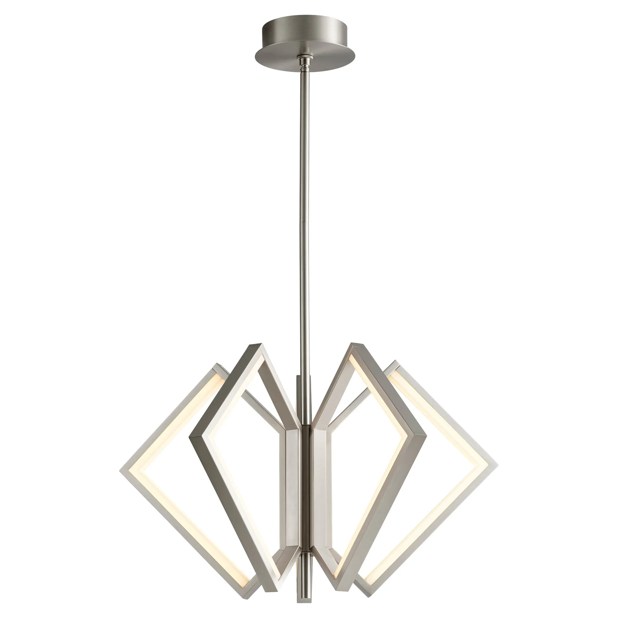 Oxygen ACADIA 3-6143-24 Modern LED Chandelier Light Fixture - Satin Nickel