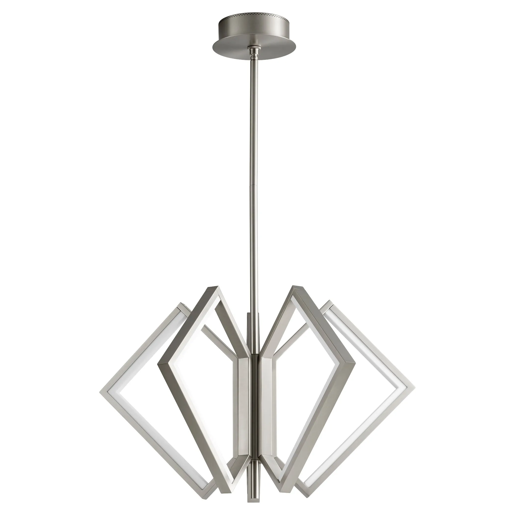 Oxygen ACADIA 3-6143-24 Modern LED Chandelier Light Fixture - Satin Nickel