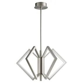 Oxygen ACADIA 3-6143-24 Modern LED Chandelier Light Fixture - Satin Nickel