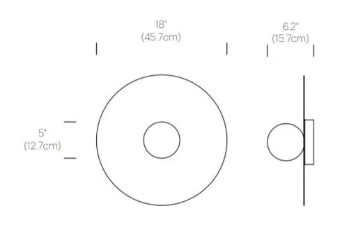 Pablo Design Bola Disc 18" LED Flushmount