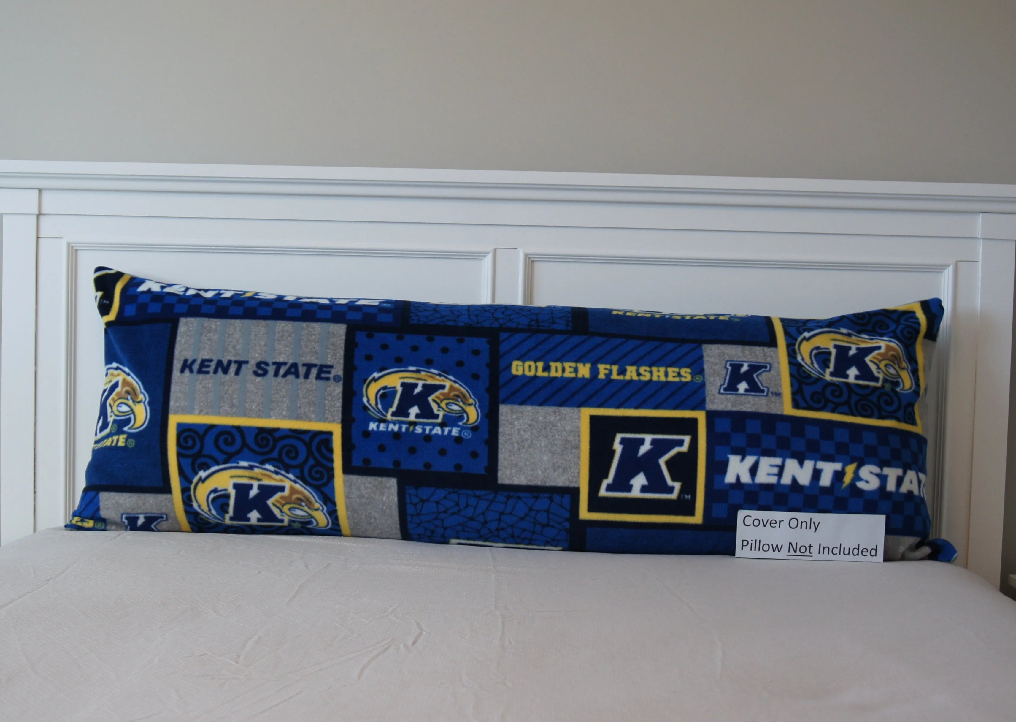 Pillows - Body Pillow Cover - College - NCAA - Kent State University-KSU - Golden Flashes - Gray