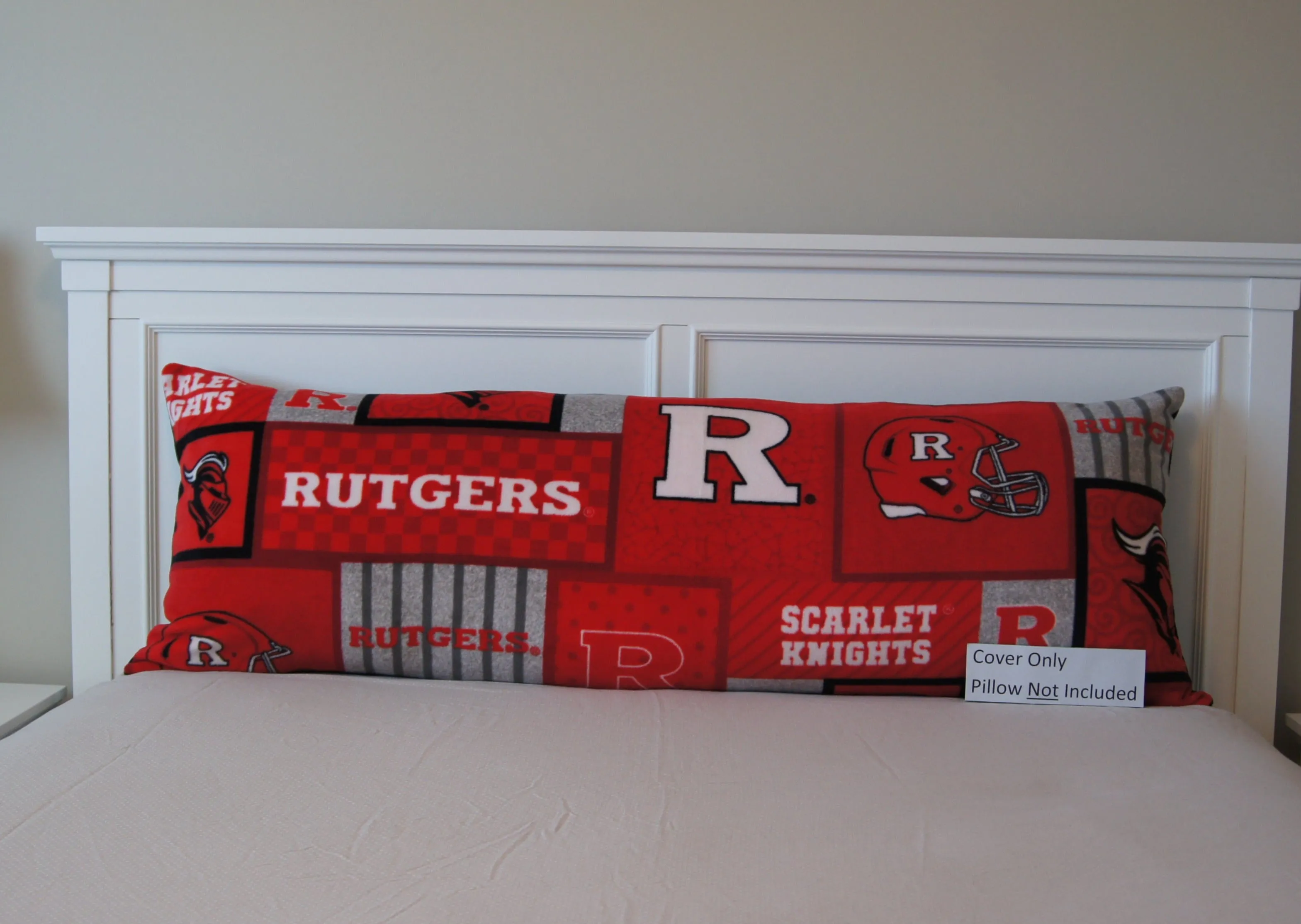 Pillows - Body Pillow Cover - College - NCAA - Rutgers University-RU - Scarlet Knights