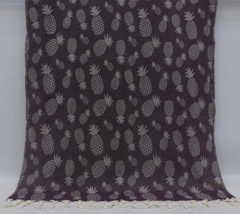 Pineapple Brown 100% Cotton Towel